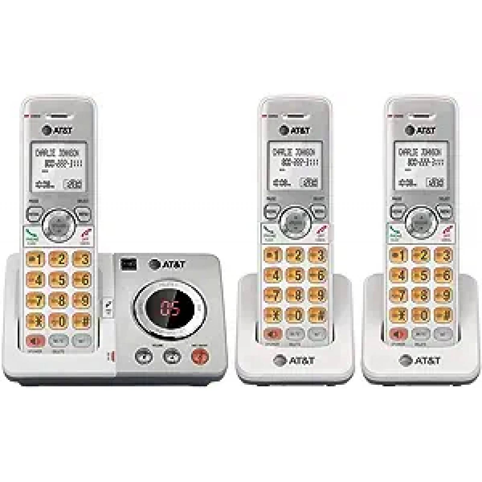 Telefono Inalambrico De Casa 3Pzas El52306 At&T Color Blanco Identificador De Llamadas