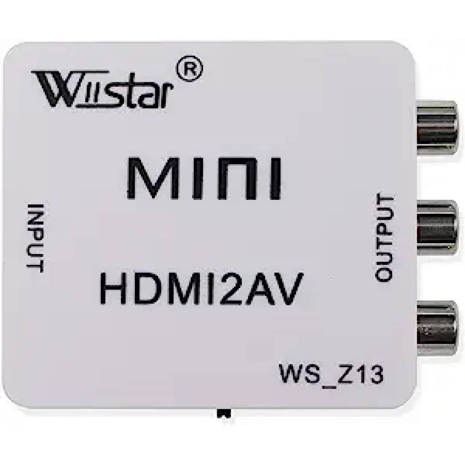 Convertidor Mini Hdmi A Rca Av Audio Video Con .19