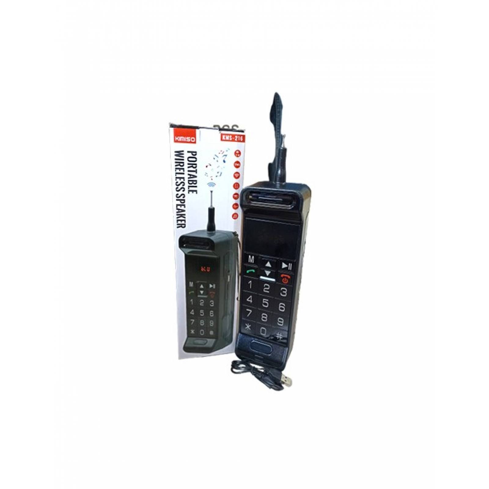 Bocina Fm Bluetooth En Forma De Teléfono Retro