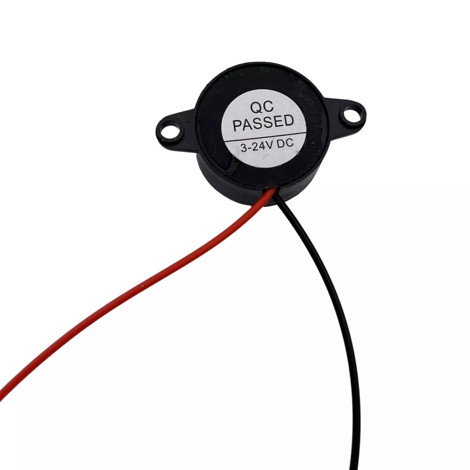 Buzzer Piezoeléctrico Negro de 3-24V con Sonido Continuo SFM-20B