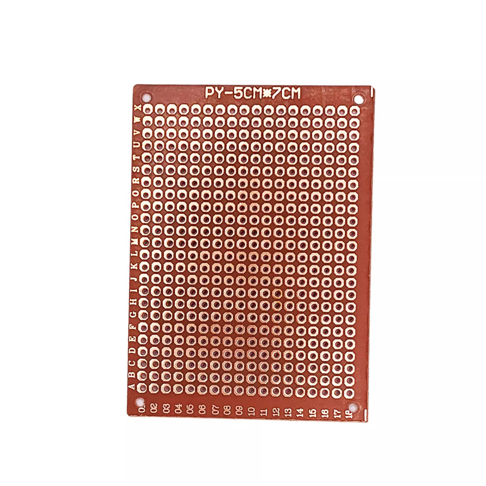 Placa Baquelita 5 por 10 perforada