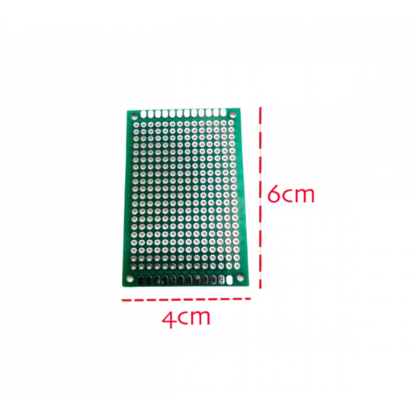 Baquelita 4 por 6 perforada 
doble cara