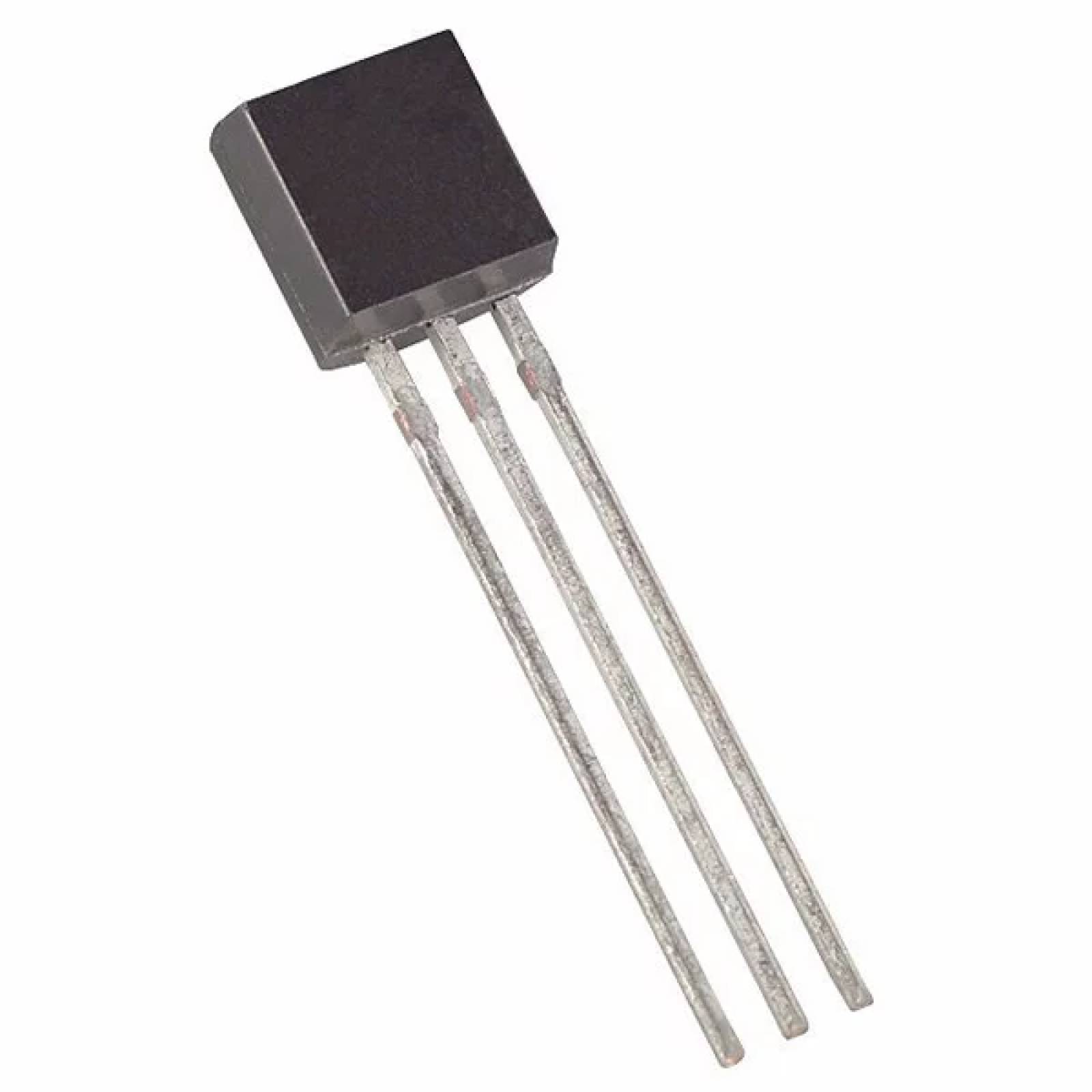 Transistor BC558 pequeña señal para características de alto voltaje y bajo ruido.