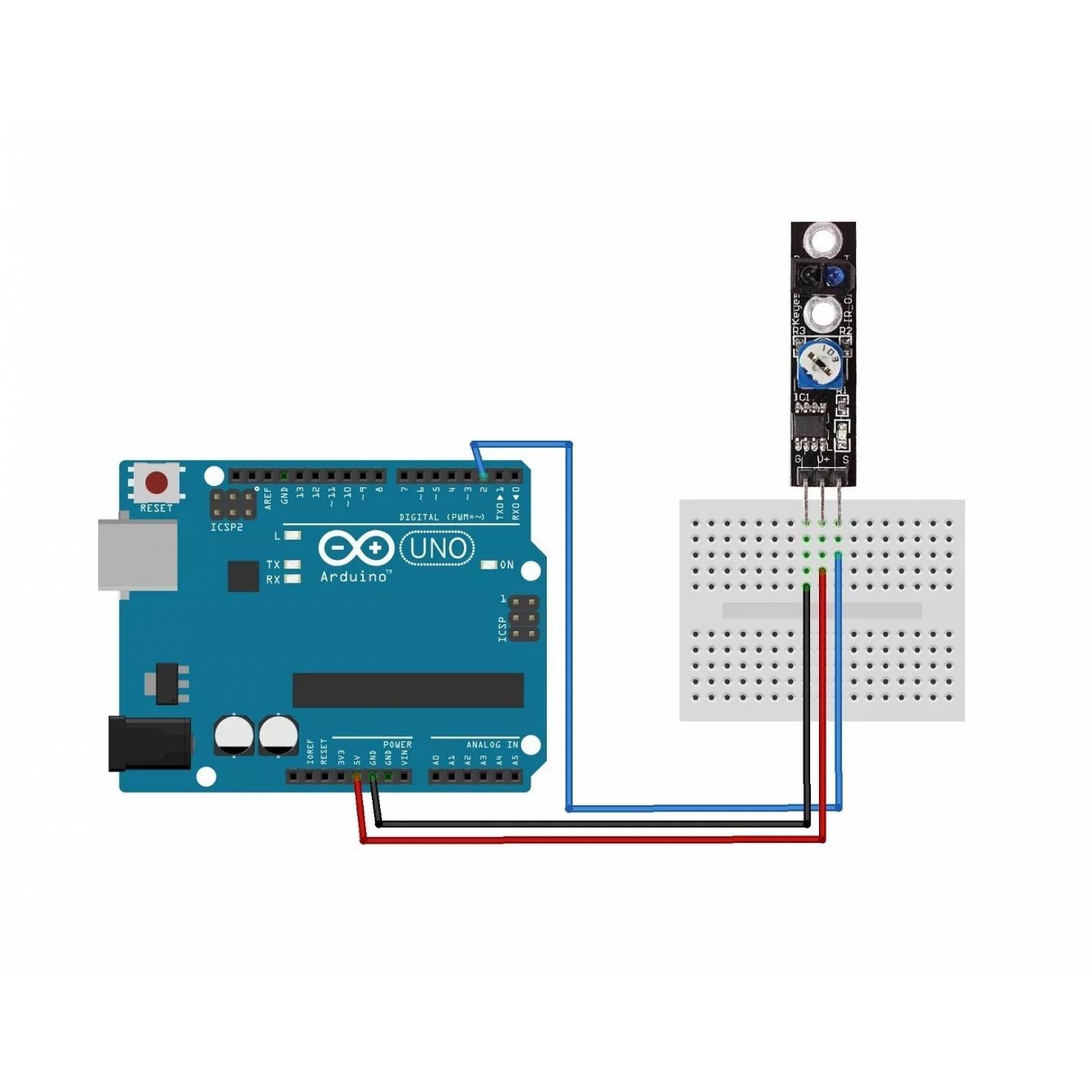 Sensor seguidor de linea KY-033.