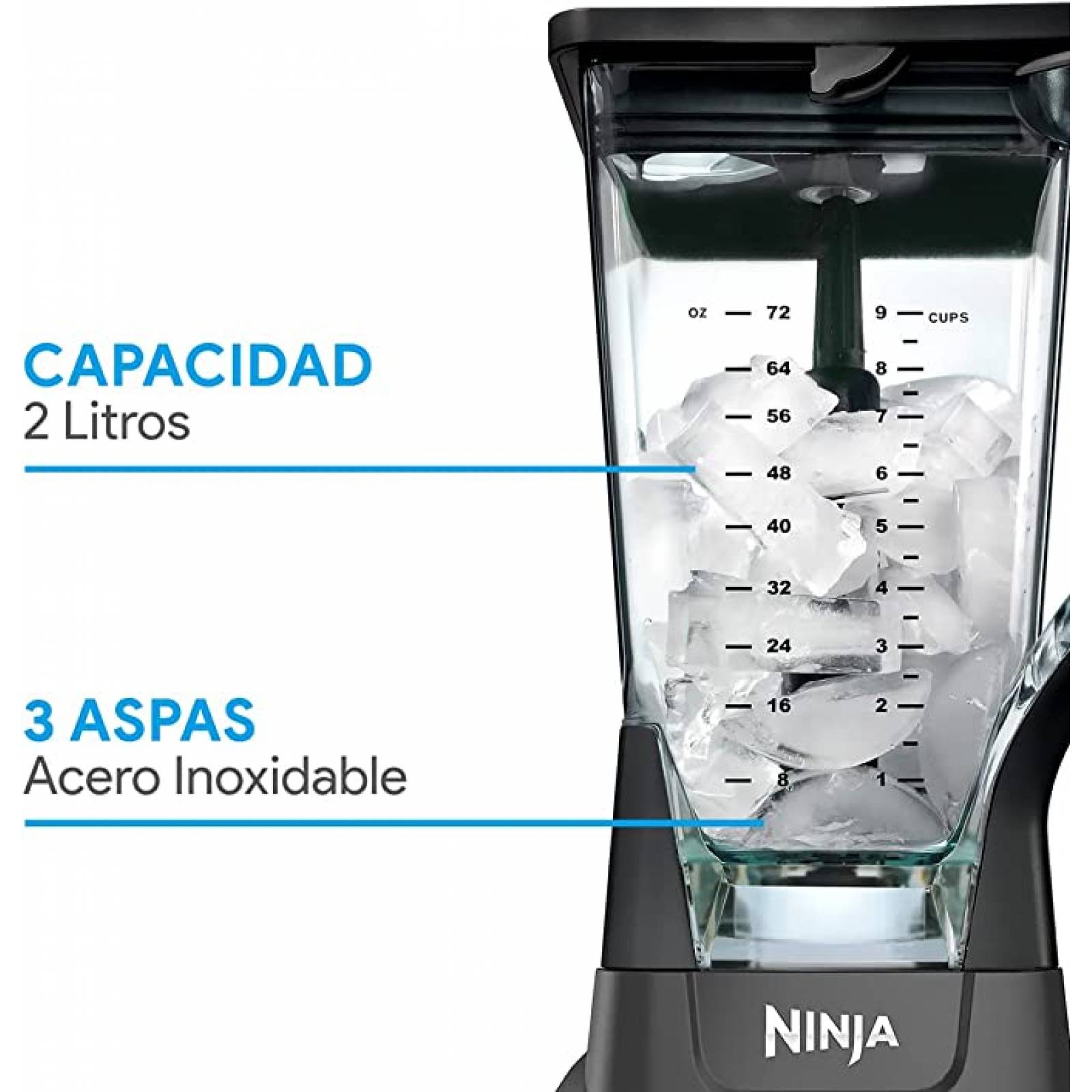 Licuadora Ninja Profesional Total Crushing 3 Vel. 1000w CO610B Renewed