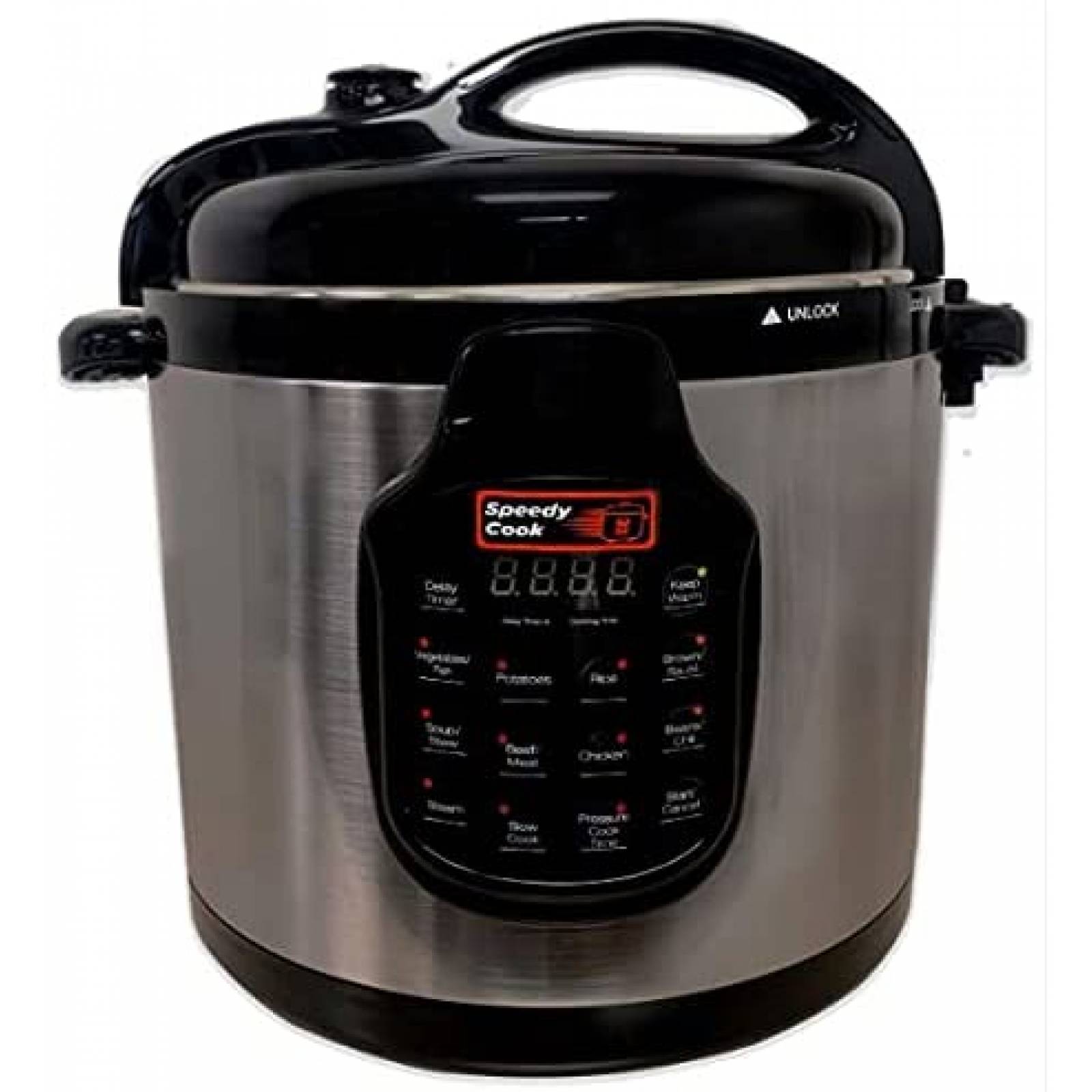 Olla Multifuncional a presion electrica 6 en 1 Pantalla digital 5.7lts Acero Inoxidable Renewed