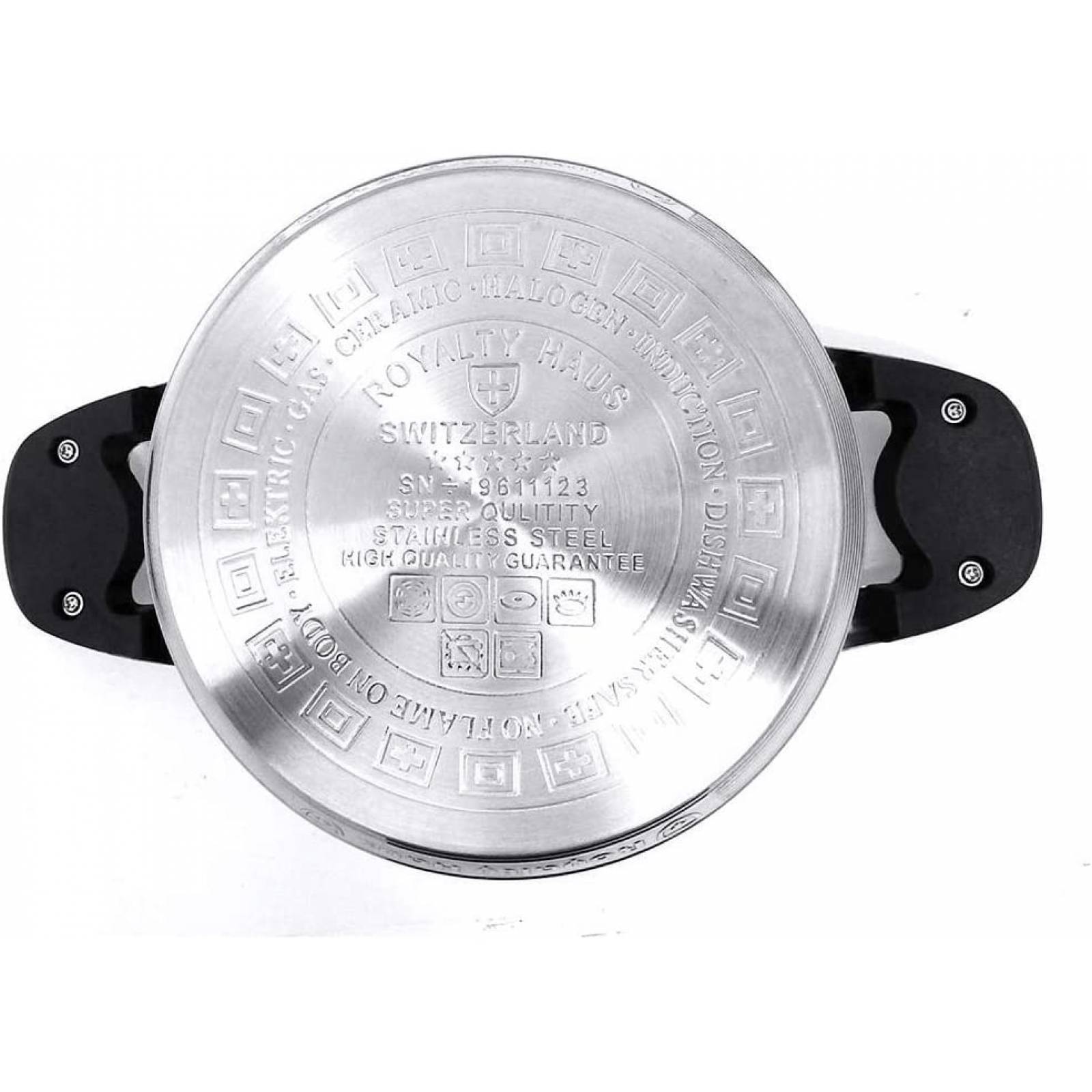 Batería De Acero Inoxidable Royal Haus 12pz Sirve Inducción