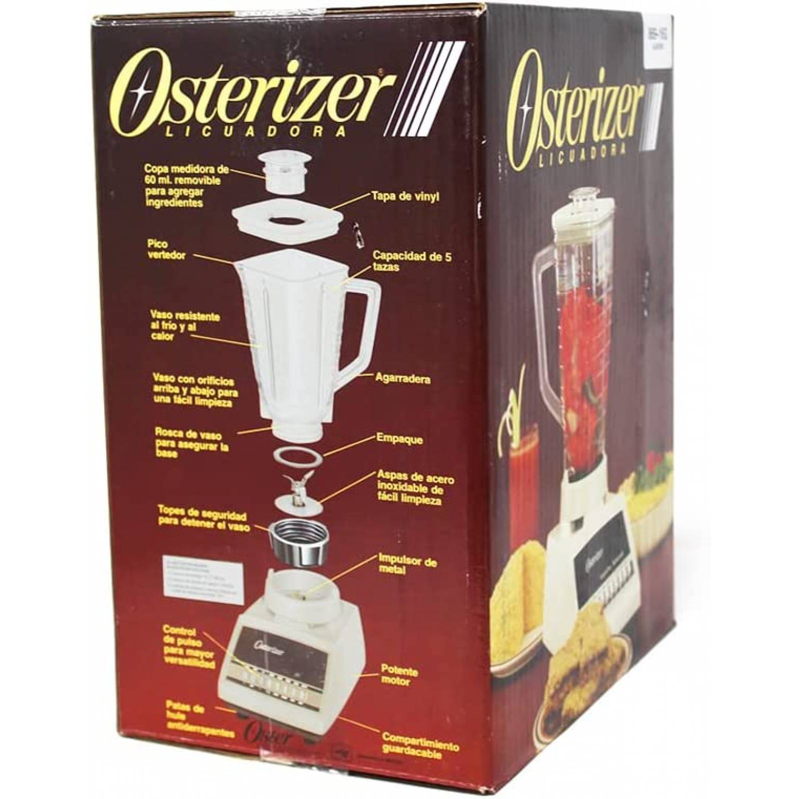 Licuadora Oster Osterizer 869-16G 1.25 L almendra con vaso de plástico 127V