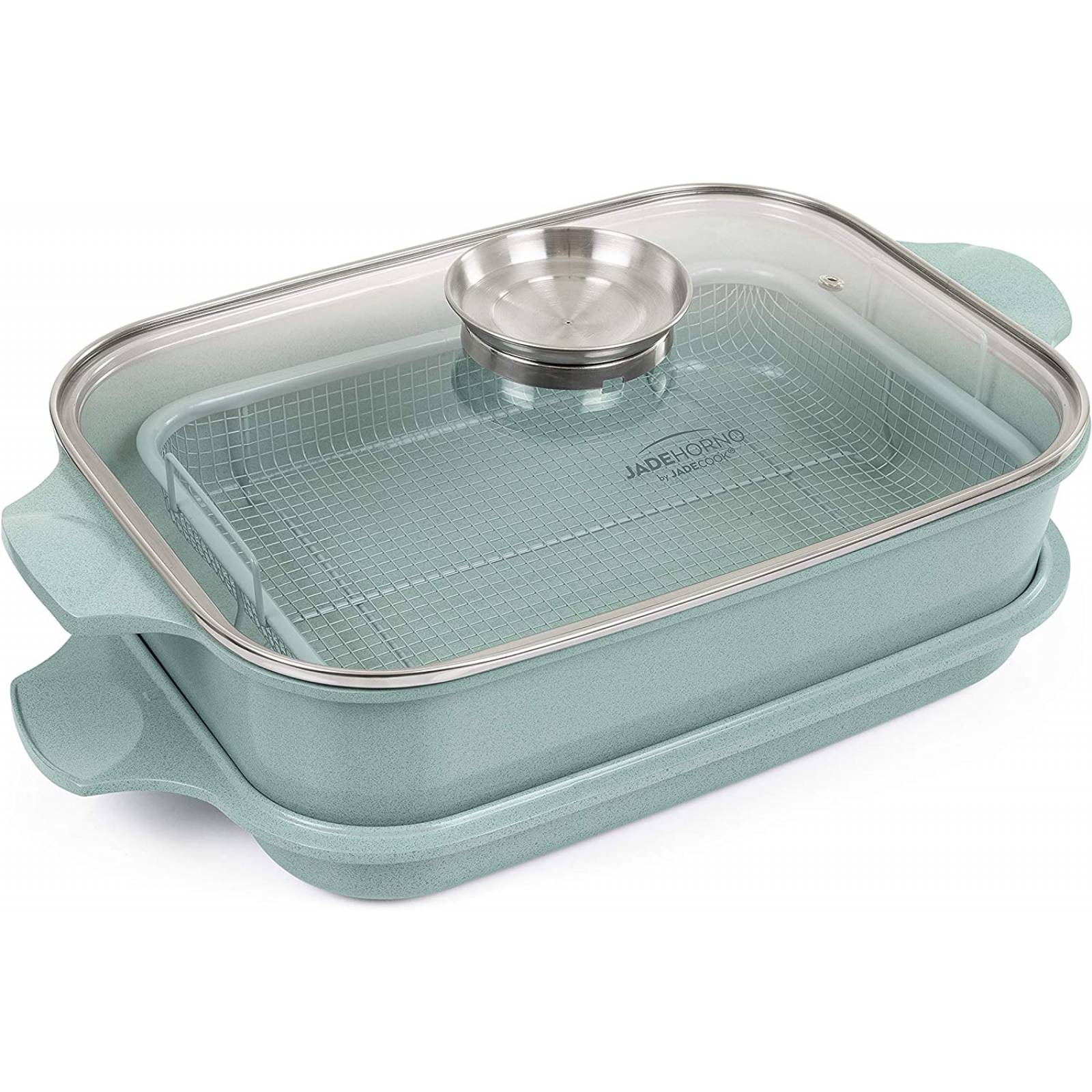 JADE COOK | JADE OVEN | Dutch oven style with rack integrated | Easier Healthier and faster to use and cook |