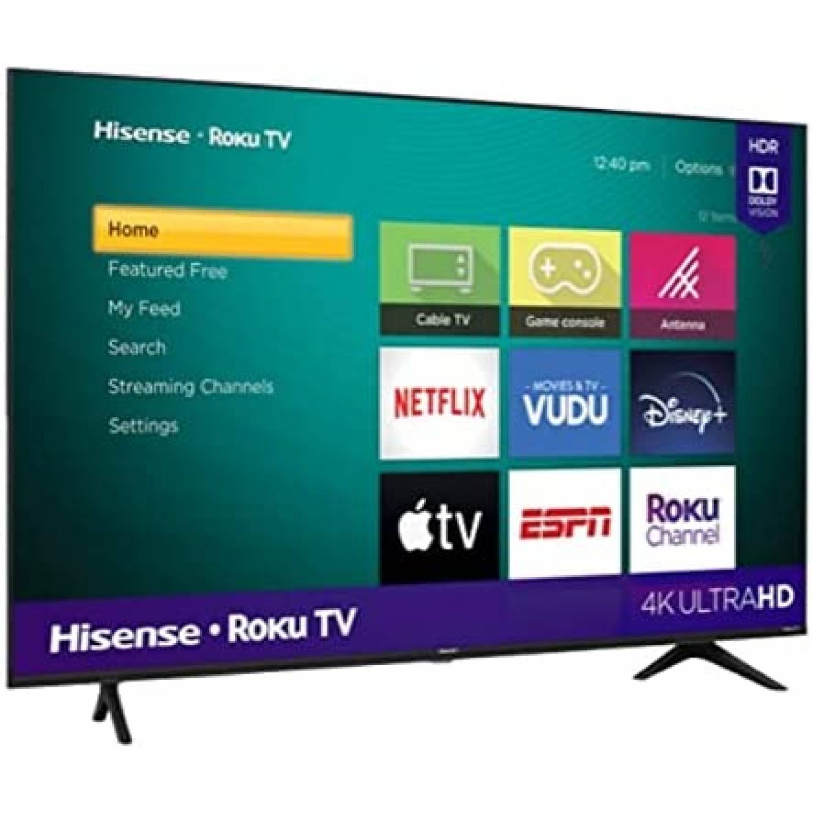 Hisense 58 pulgadas Pulgadas Roku Smart TV 4K LED Ultra UHDPuertos HDMI USB Ethernet y APPS Netflix YouTube Prime Video 58R6E
