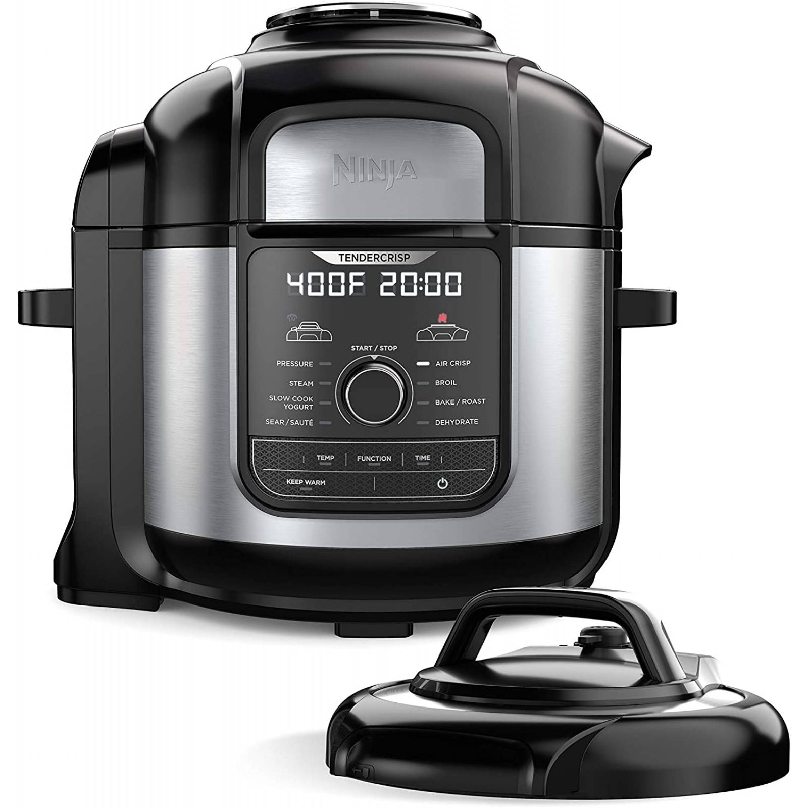Ninja FD401 Foodi 8-Quart 9-in-1 Deluxe XL Pressure Cooker, Asar, deshidratar, cocinar a fuego lento, freidora y más