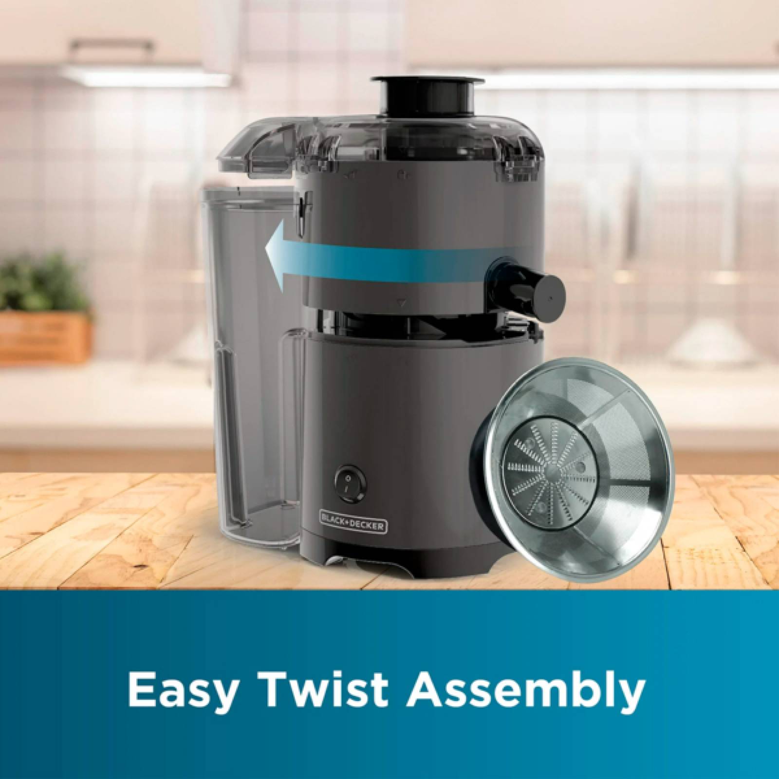 Extractor de Jugos, Exprimidor silencioso de frutas BLACK + DECKER - JE2500B