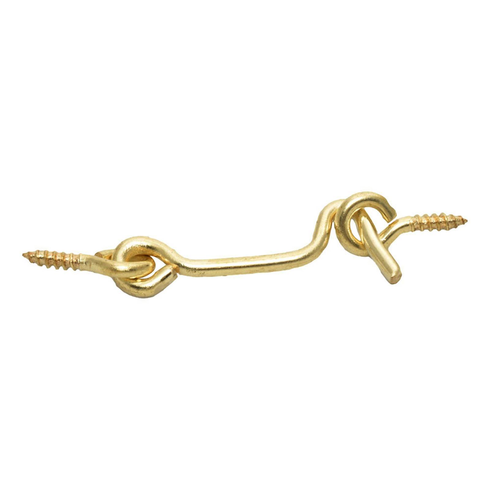 Gancho Y Armellas Para Portón 2 Pulgadas Dorado