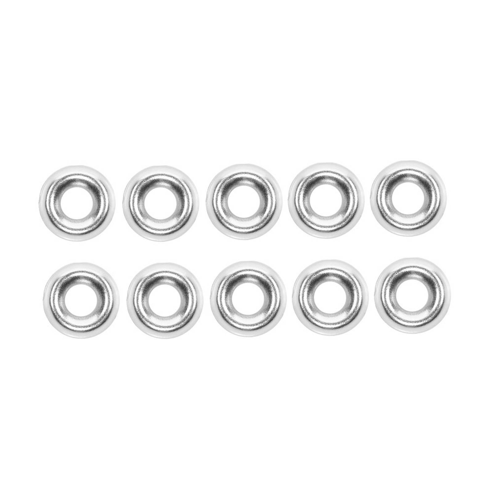 Rondana Para Acabado De 1.4 Cm Plata 10 Piezas