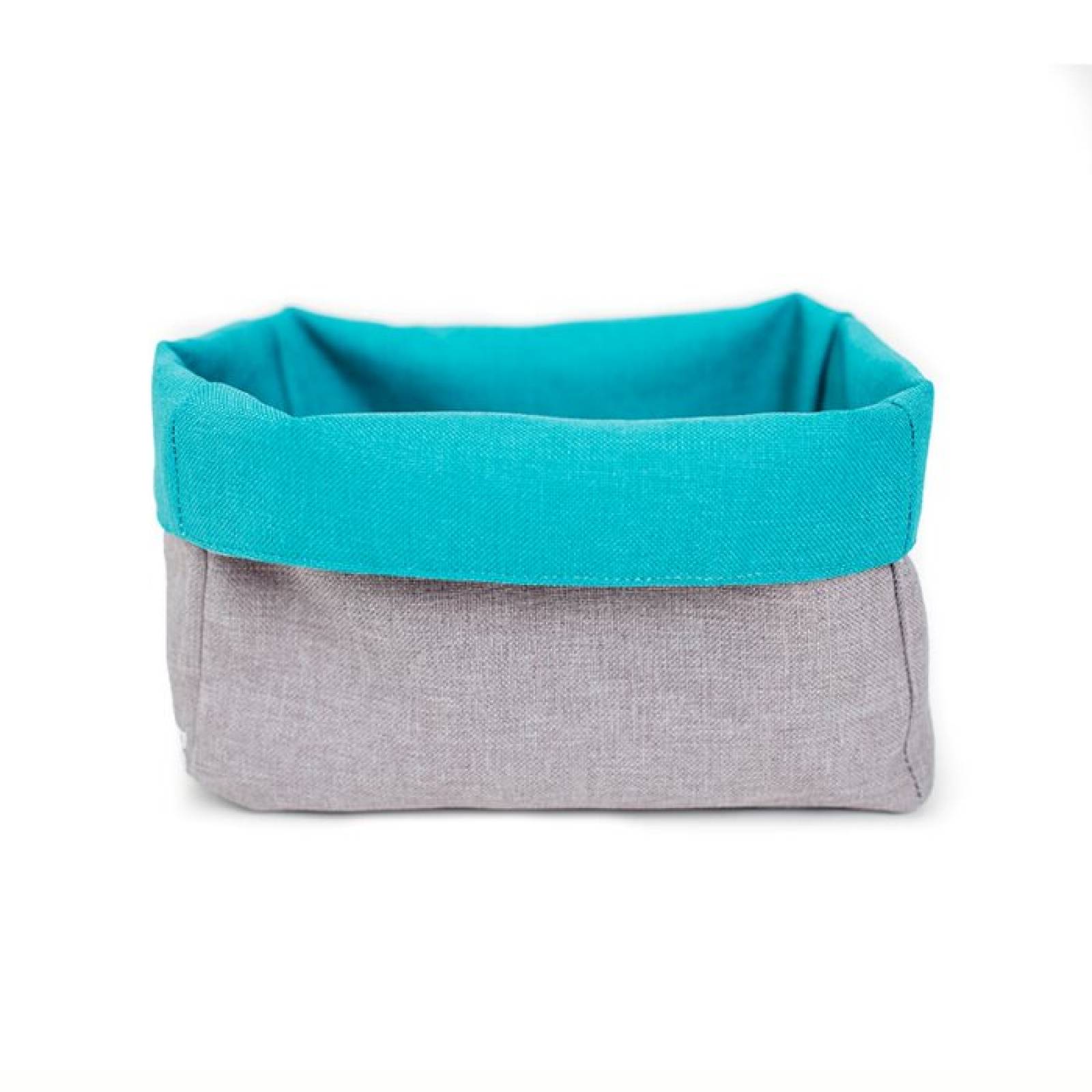 Canasta Tela Gris Aqua