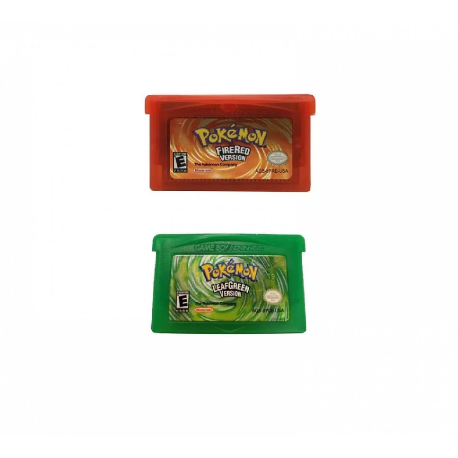 Paquete 2 cartuchos GBA Game Boy Pokémon Verde Hoja & Fuego Rojo Español