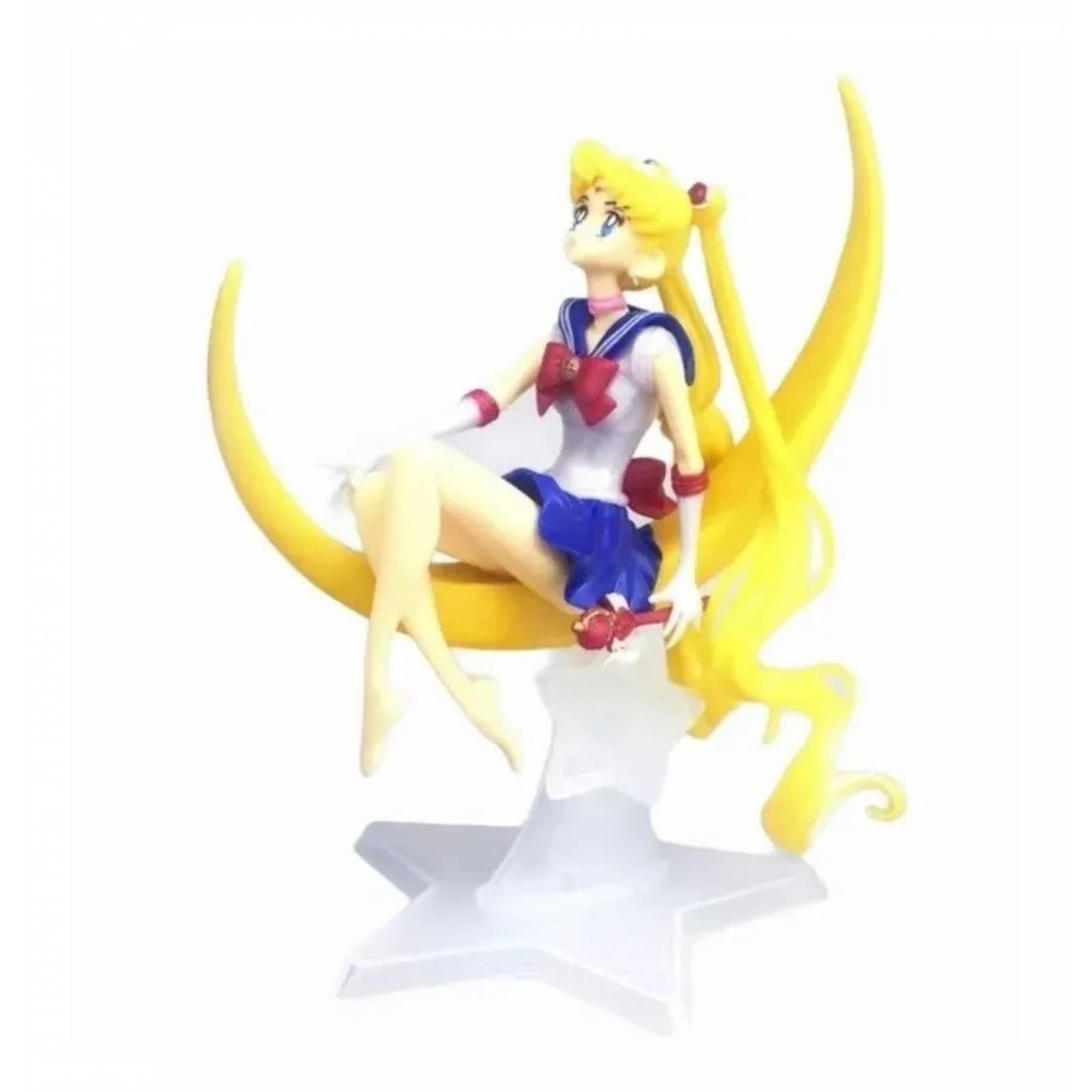 Figura Sailor Moon Serena Con Base De Luna De 13cm