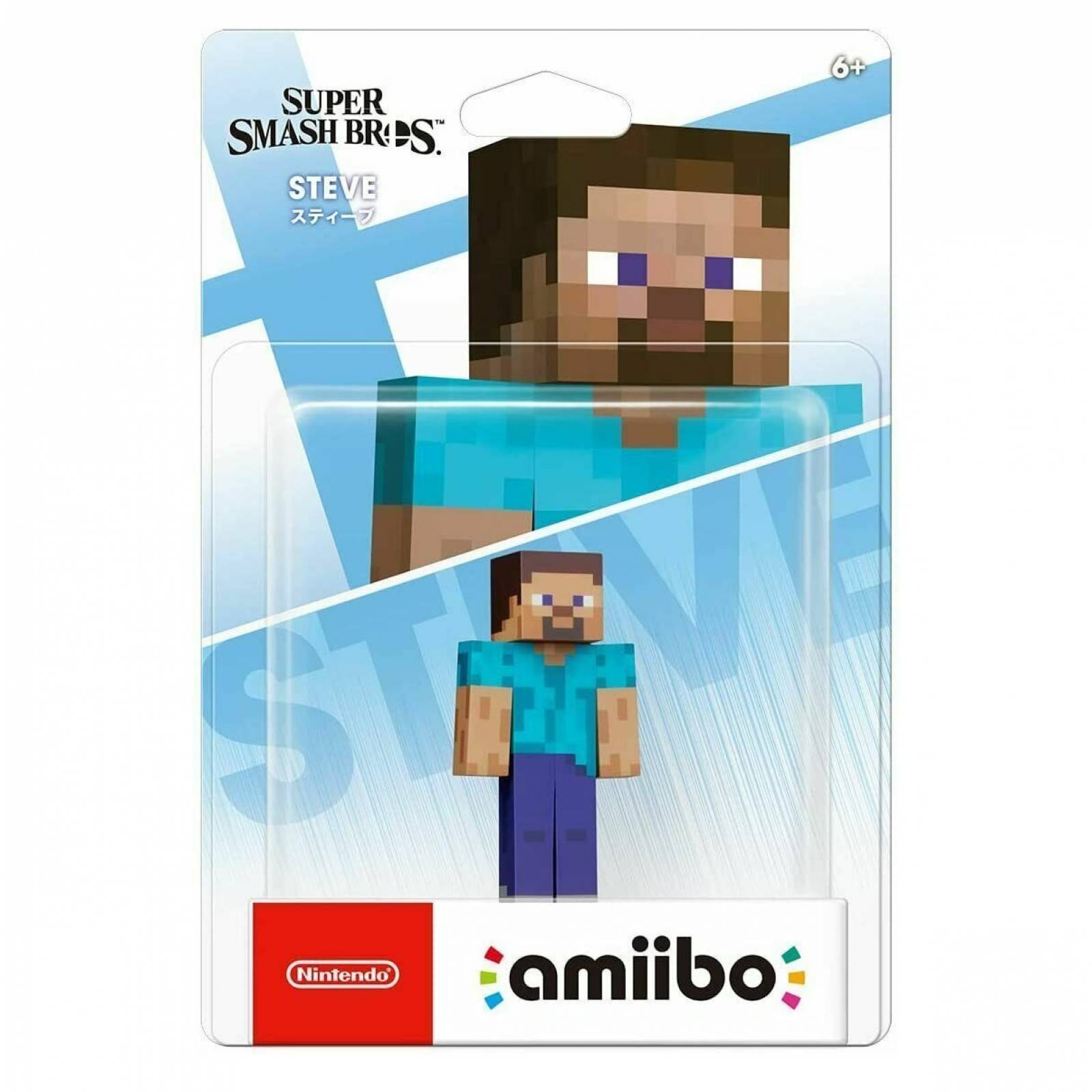 Figura Amiibo Nintendo Steve Minecraft Modelo Super Mario Bros