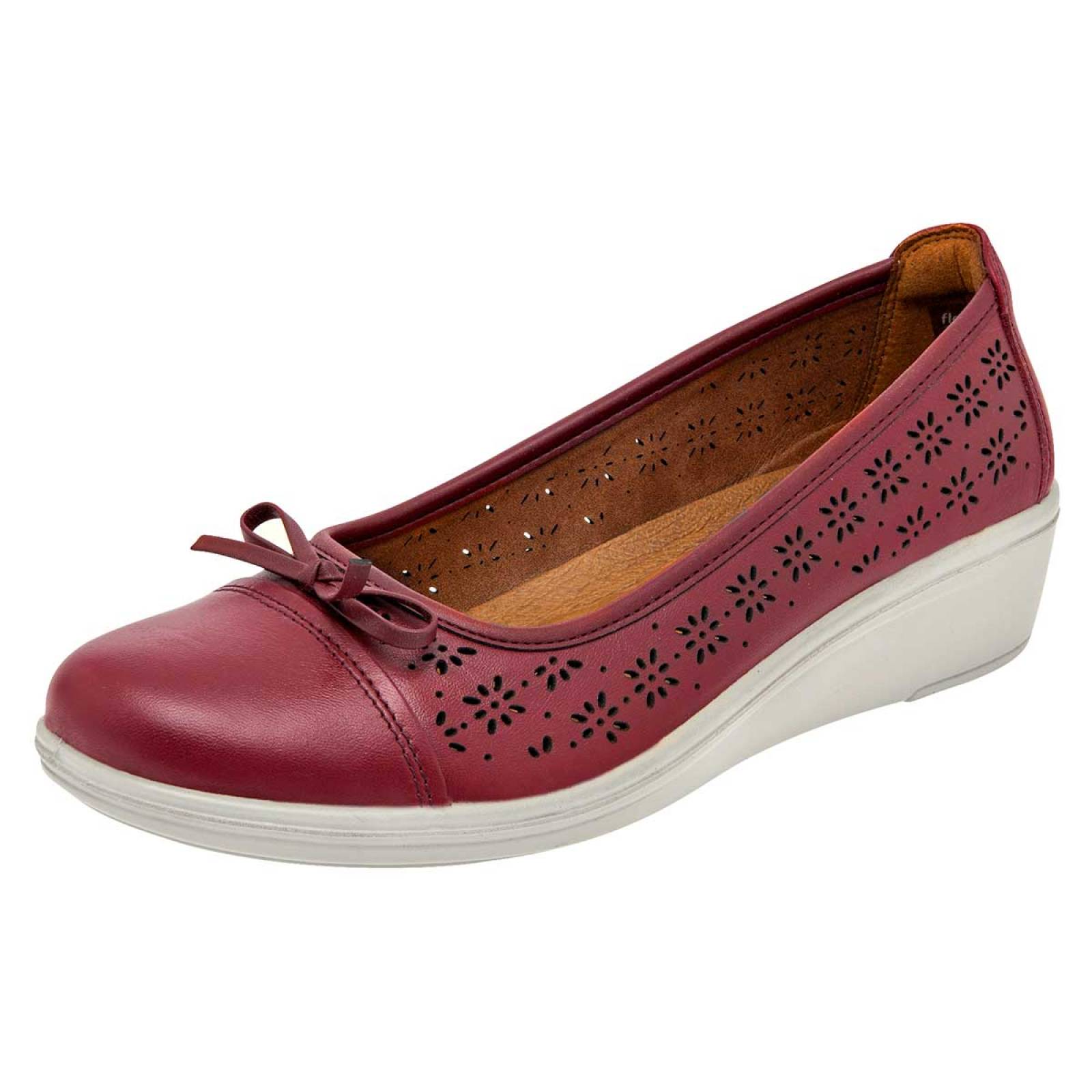 ZAPATO CASUAL Flexi Mujer 111480 Color Rojo V5