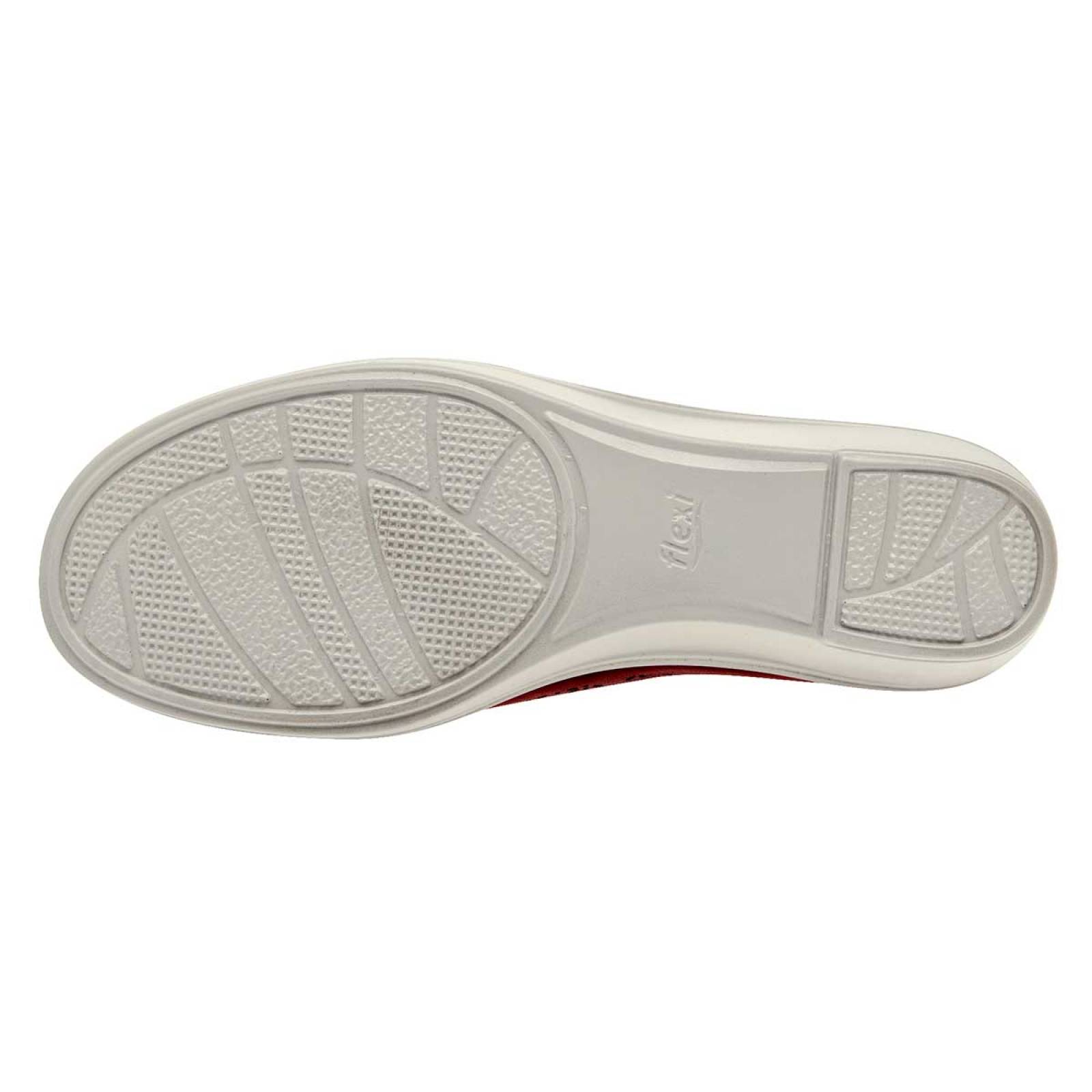 ZAPATO CASUAL Flexi Mujer 111480 Color Rojo V5
