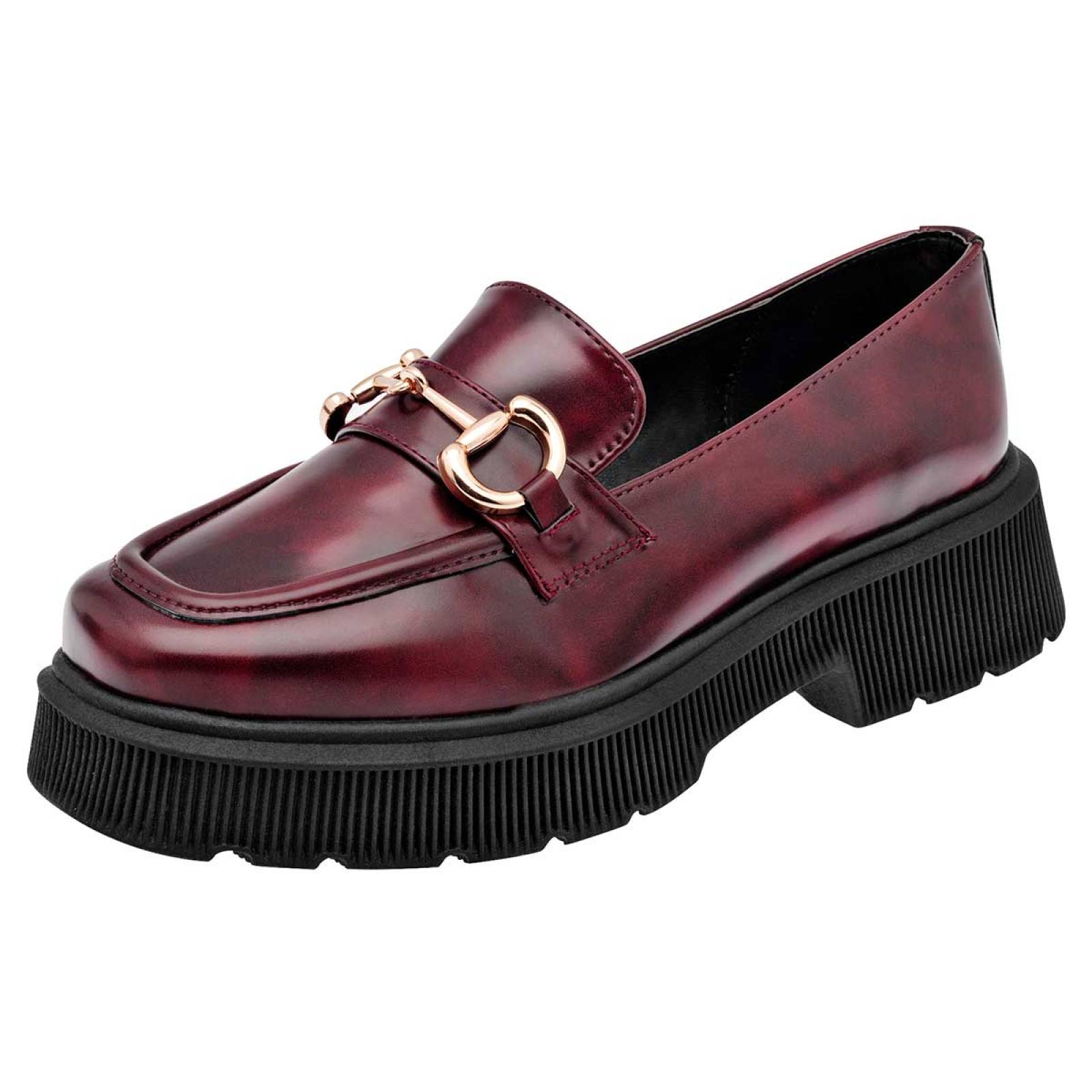 ZAPATO CASUAL Lady one Mujer 112373 Color Vino V5