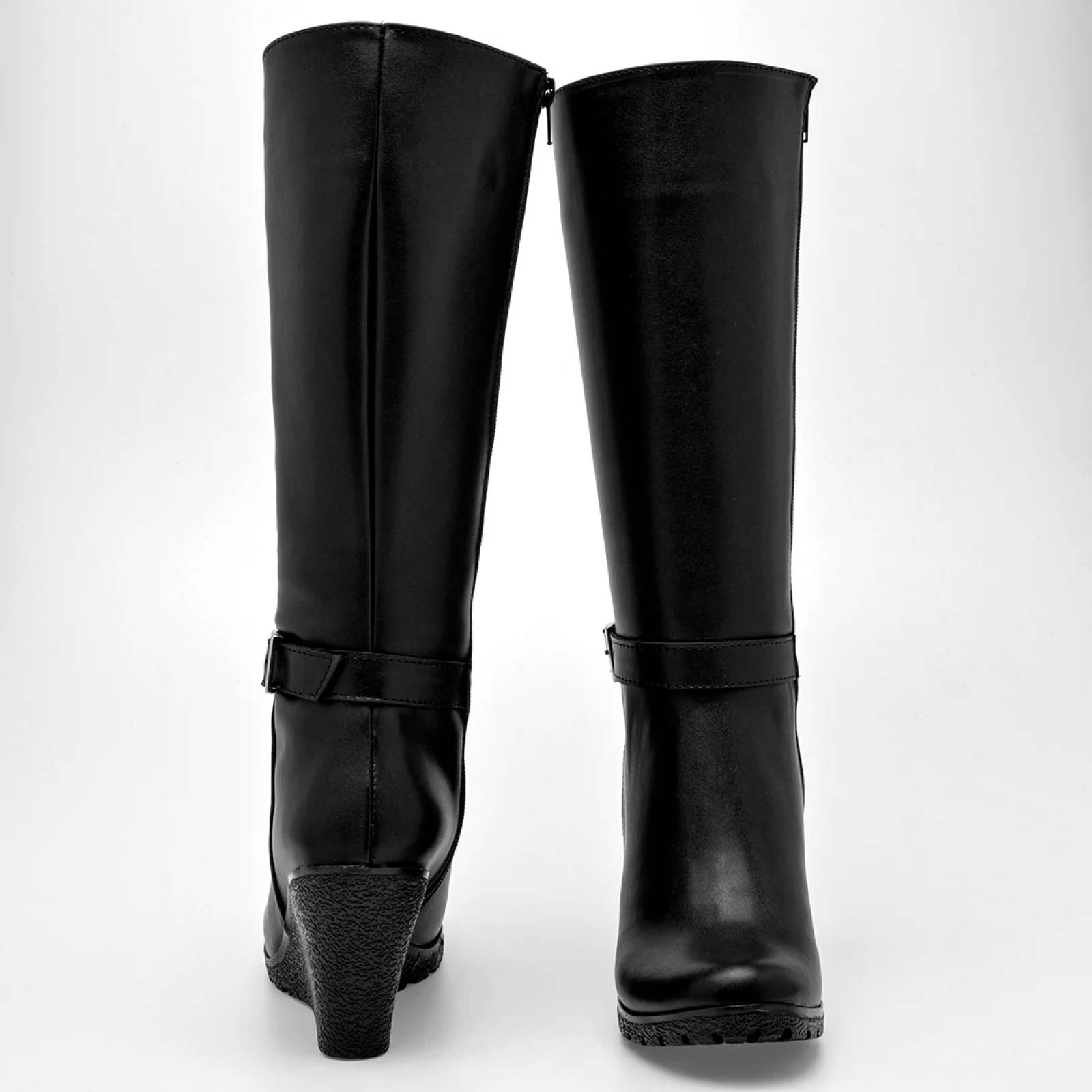 BOTA LARGA DE PLATAFORMA Para Mujer Catalina 8054, Color Negro CE V7
