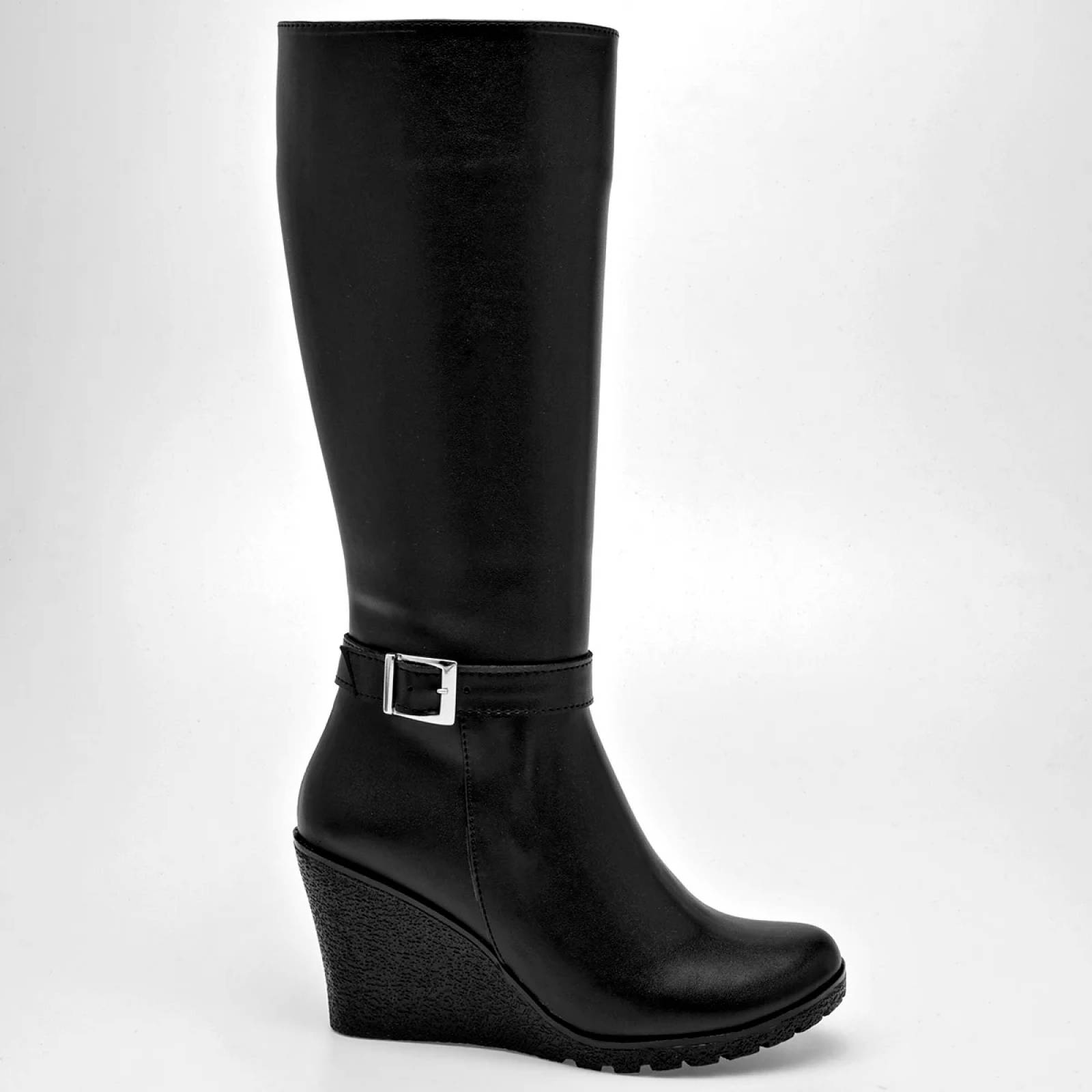 BOTA LARGA DE PLATAFORMA Para Mujer Catalina 8054, Color Negro CE V7