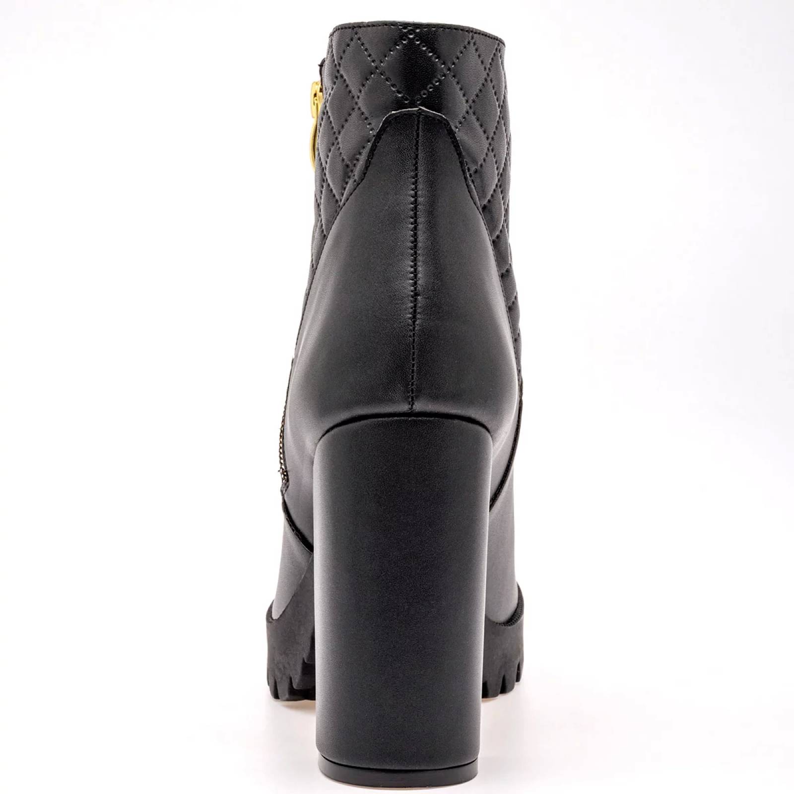 BOTA CON CIERRE Y PLATAFORMA Para Mujer Dva 6008509, Color Negro CE V7