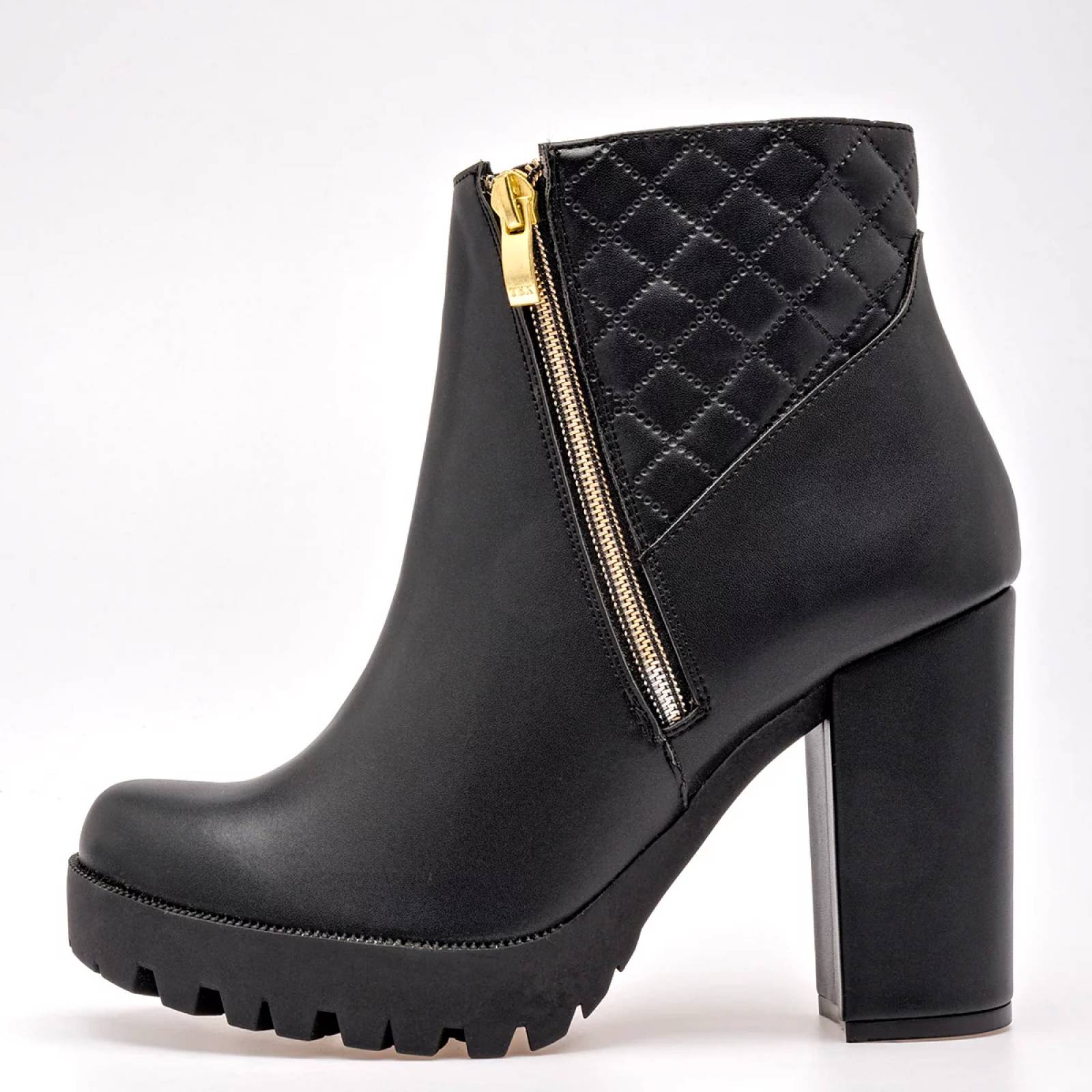 BOTA CON CIERRE Y PLATAFORMA Para Mujer Dva 6008509, Color Negro CE V7