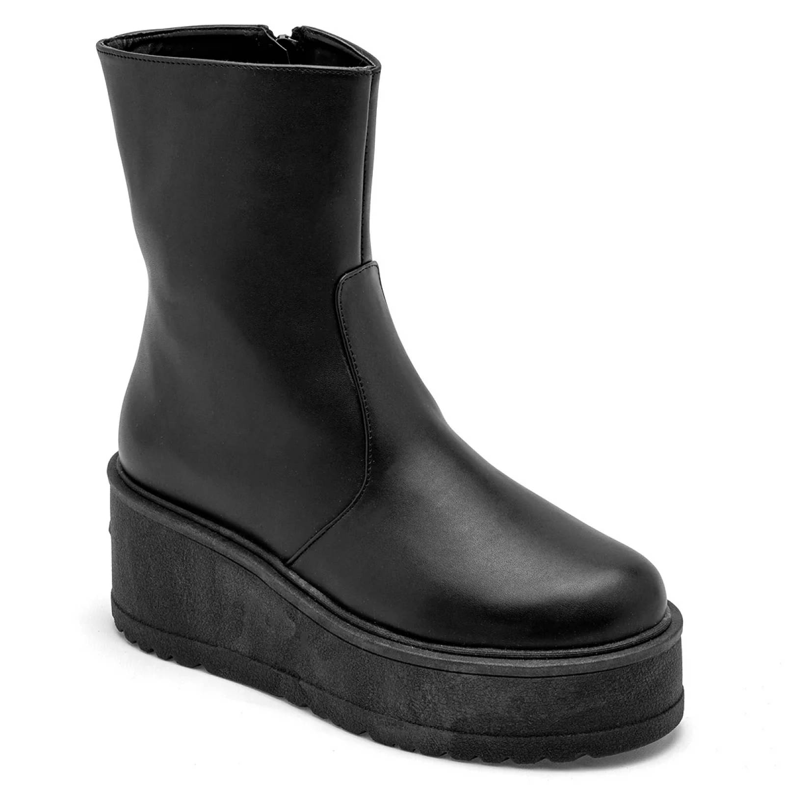 BOTA CHUNKY CON CIERRE Para Mujer Lady one NA1189, Color Negro CE V7