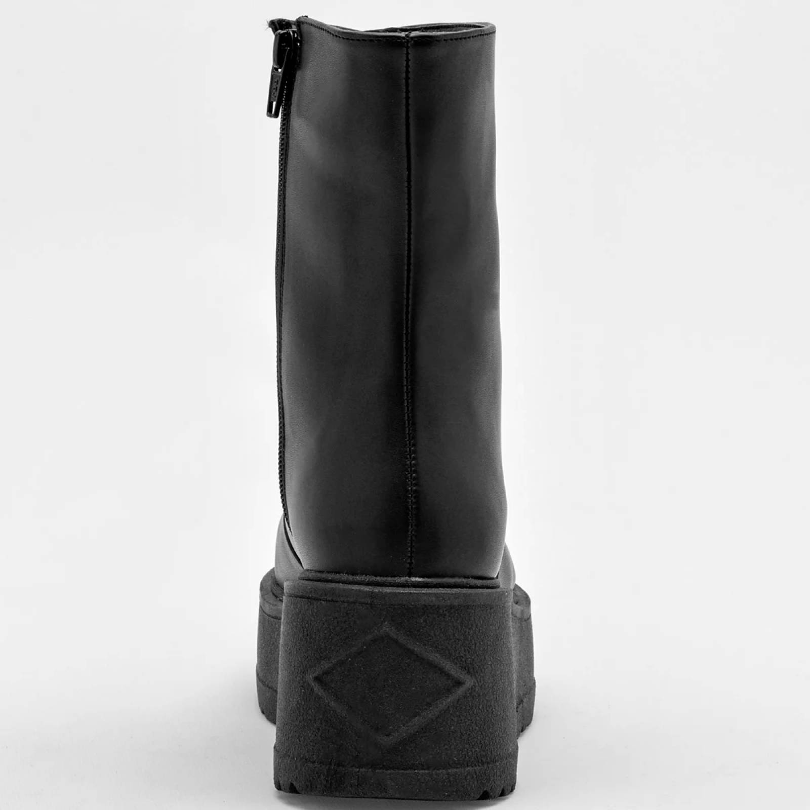 BOTA CHUNKY CON CIERRE Para Mujer Lady one NA1189, Color Negro CE V7