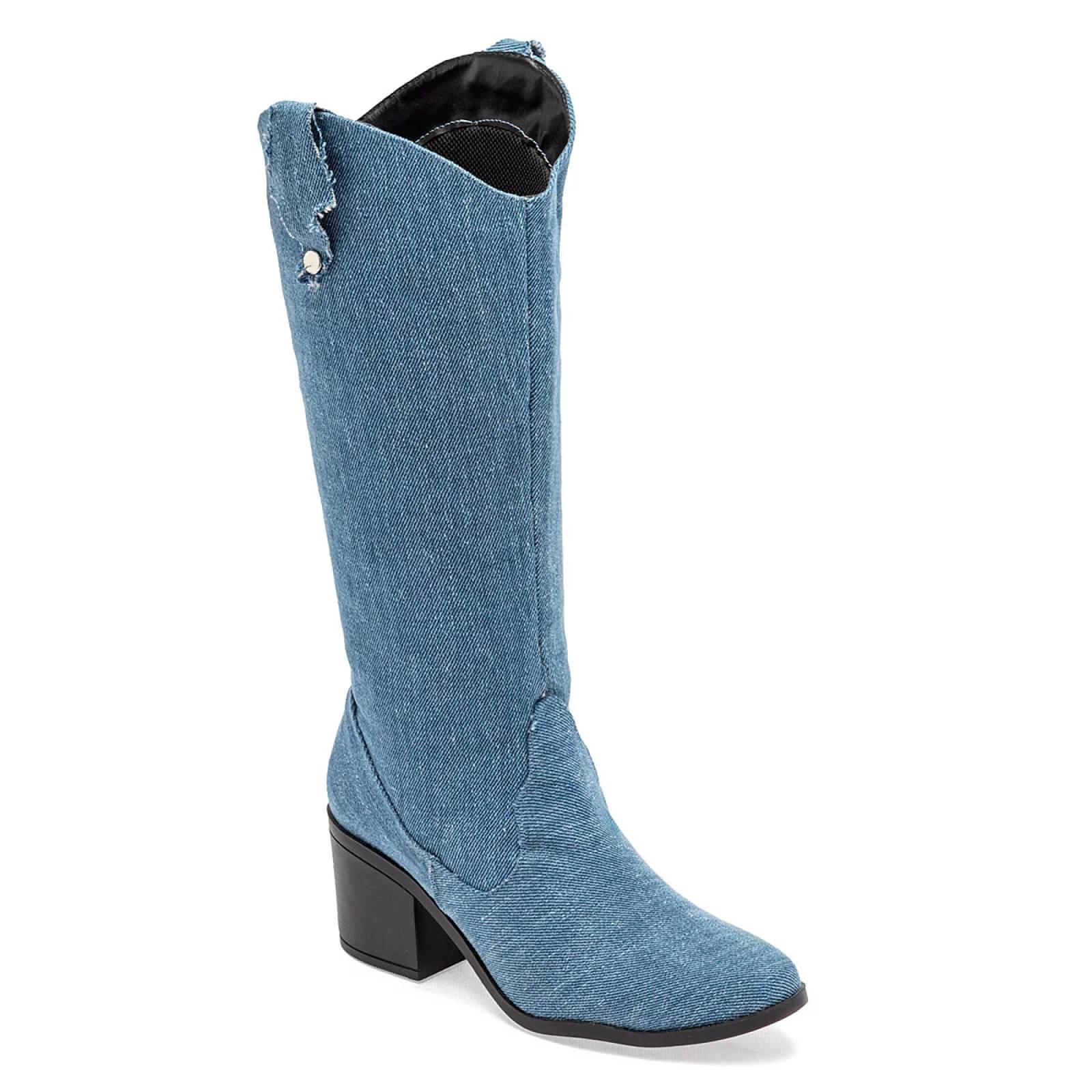 BOTA VAQUERA Para Mujer Mimar 04, Color Azul CE V7