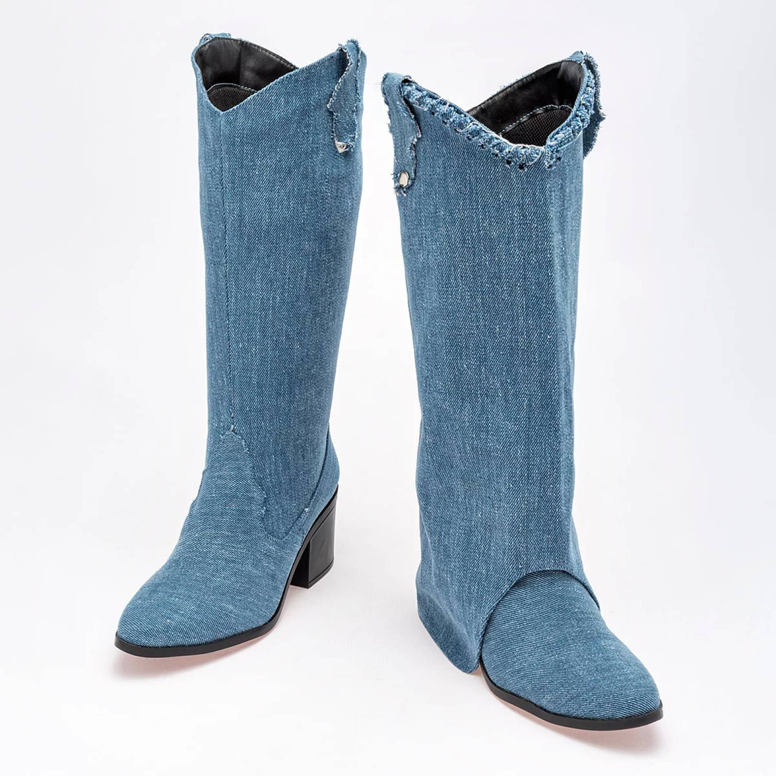 BOTA VAQUERA Para Mujer Mimar 04, Color Azul CE V7