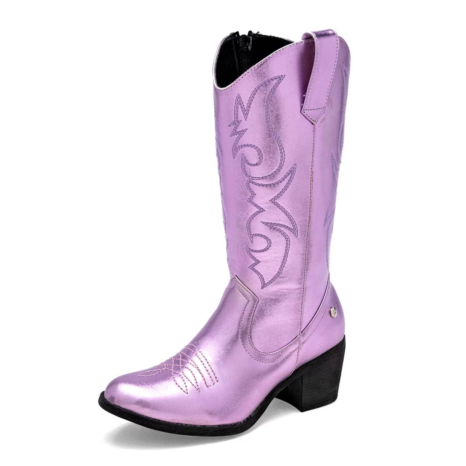 BOTA VAQUERA METALICA Para Mujer Moramora 110888, Color Rosa CE V7