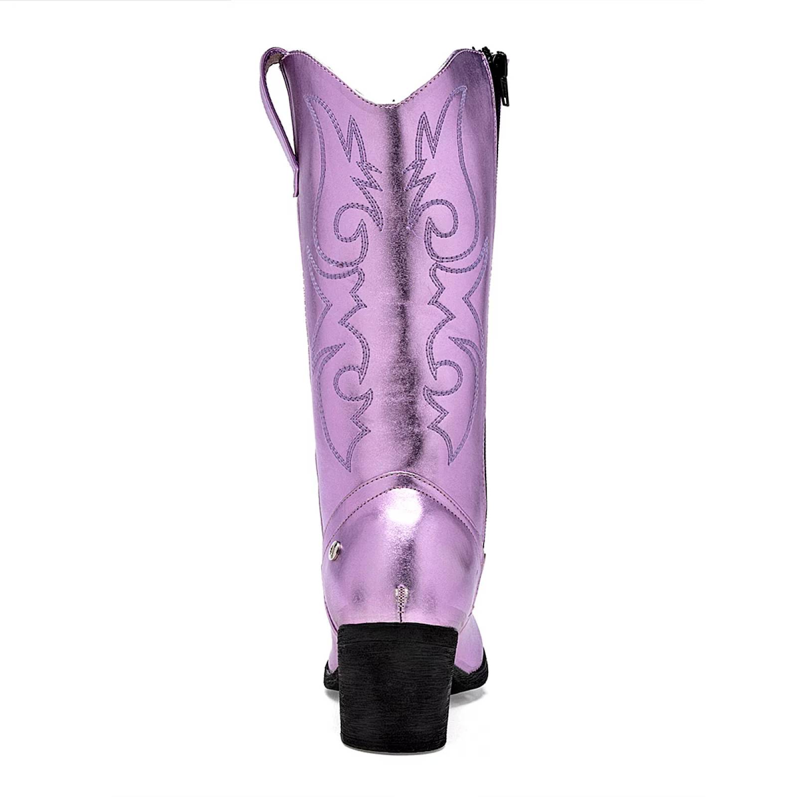 BOTA VAQUERA METALICA Para Mujer Moramora 110888, Color Rosa CE V7