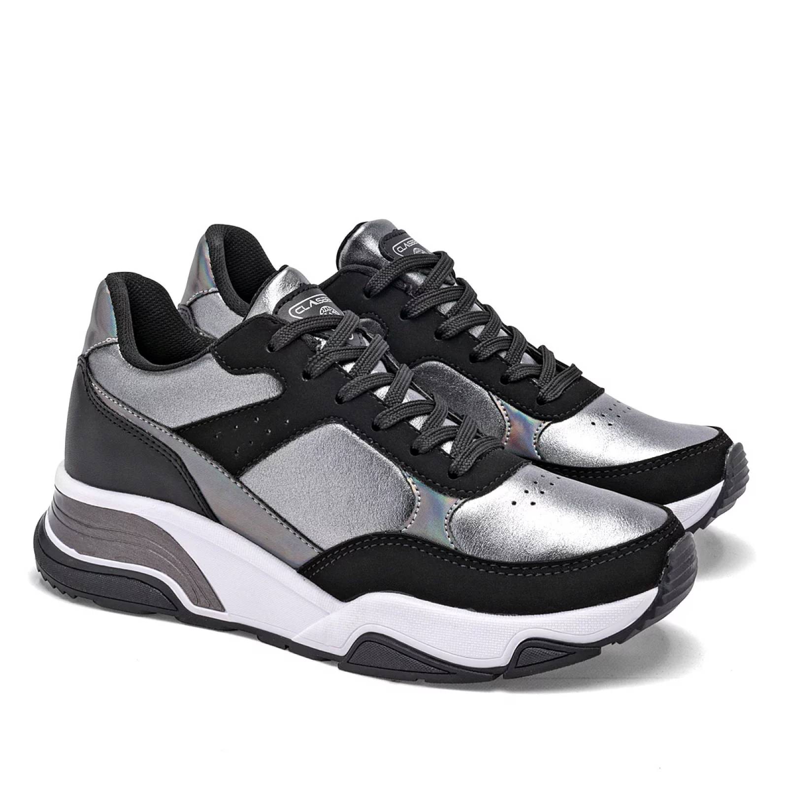 TENIS CHUNKY Para Mujer Clasben SELENE, Color Gris CE V7