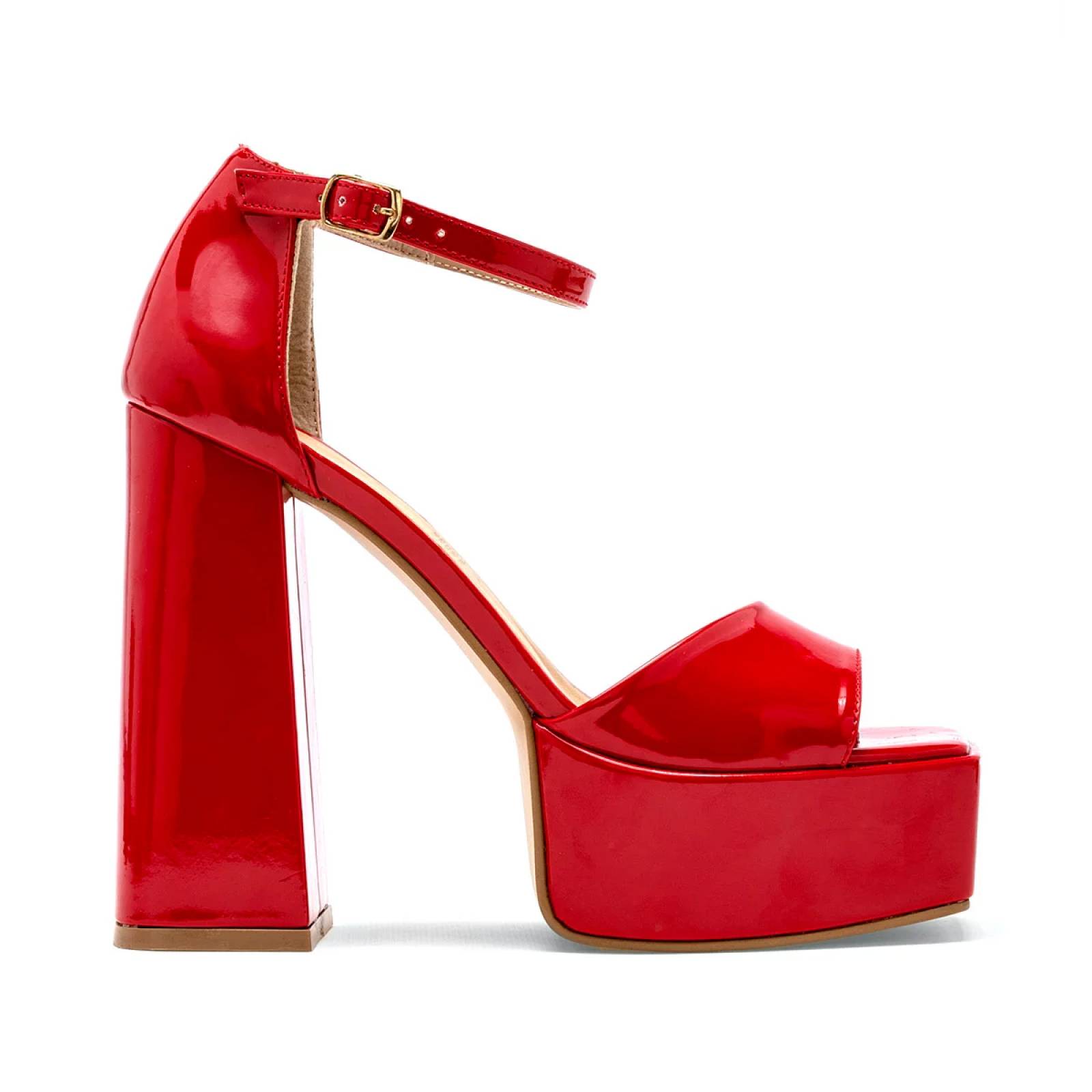 ZAPATILLA PUNTA CUADRADA Para Mujer Dcristian 1112, Color Rojo CE V7
