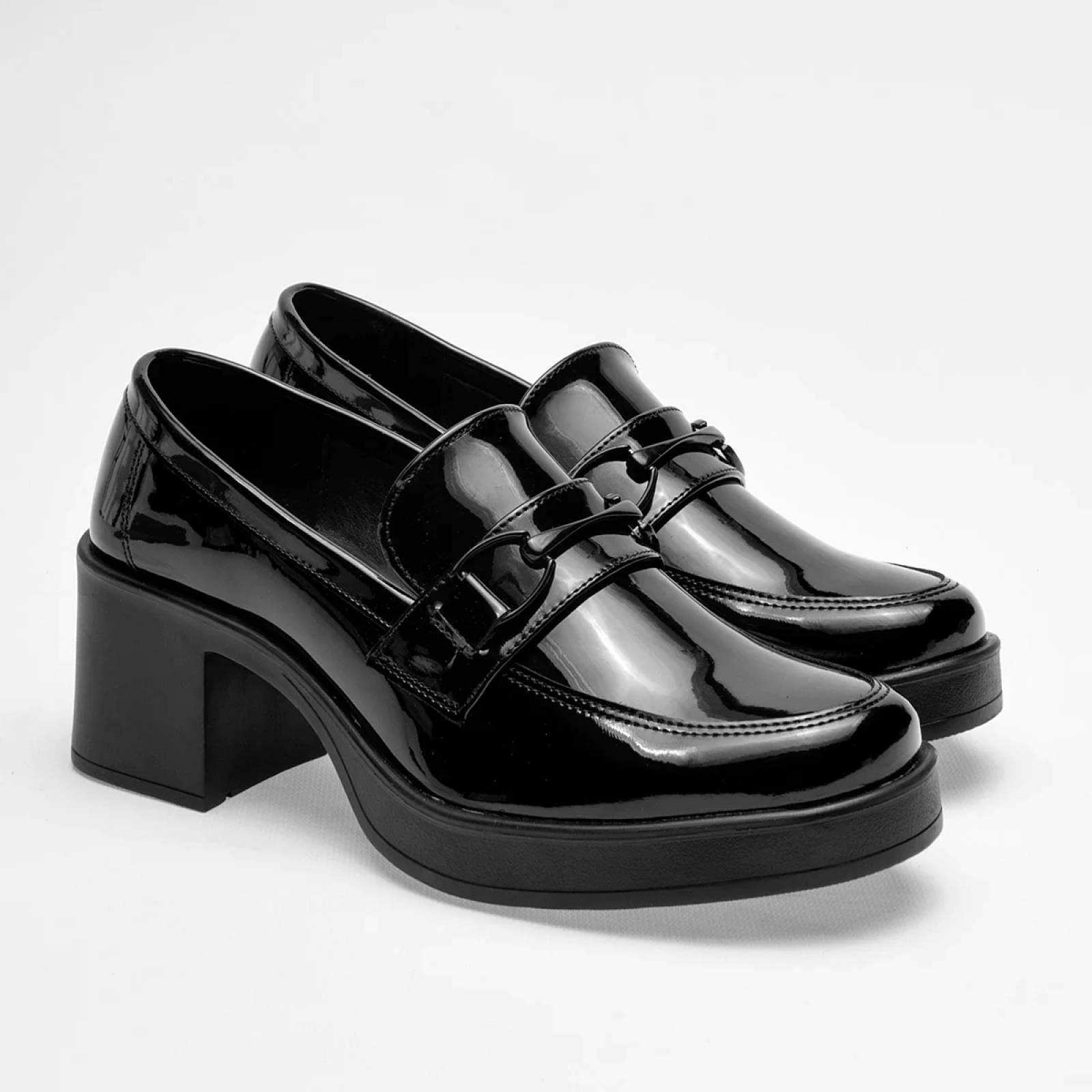 TACON CERRADO CHAROL Para Mujer Green love 93133, Color Negro CE V7