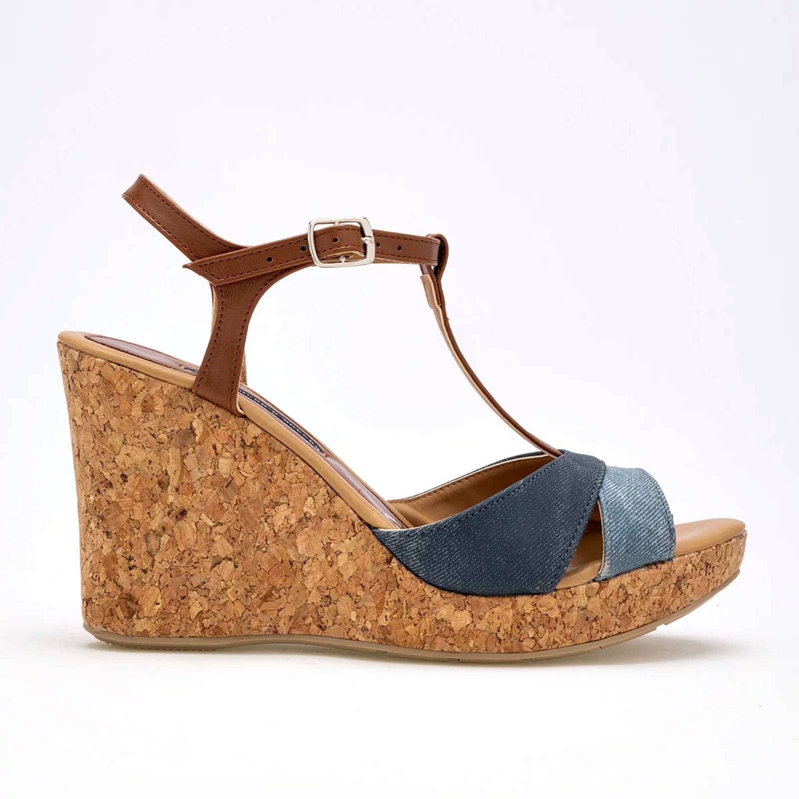 PLATAFORMA ABIERTA Para Mujer Lambers & sheeps 5504, Color Azul CE V7