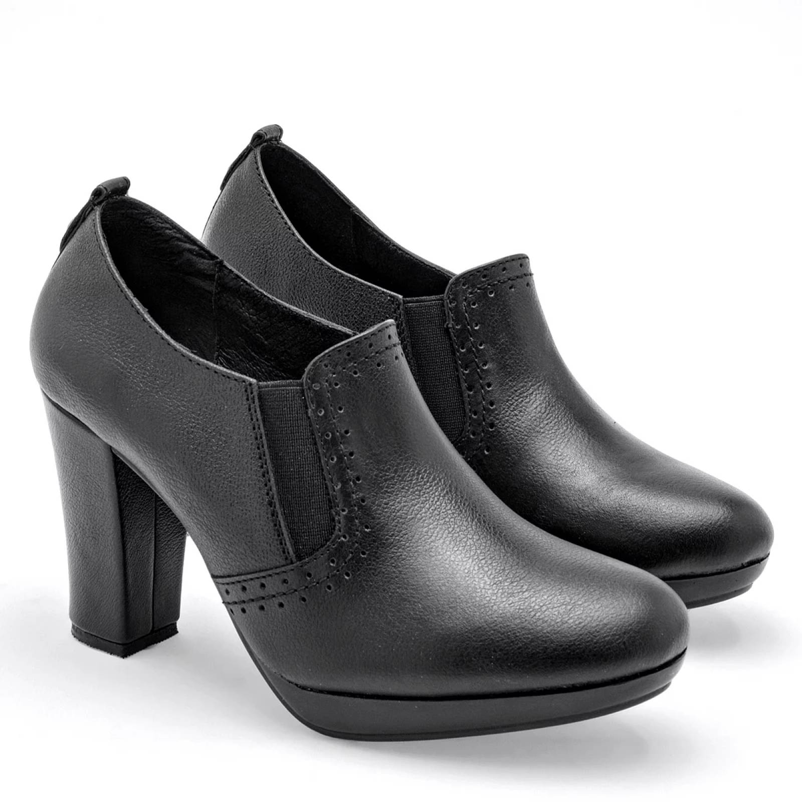 TACON CERRADO Para Mujer Principessa 1607, Color Negro CE V7