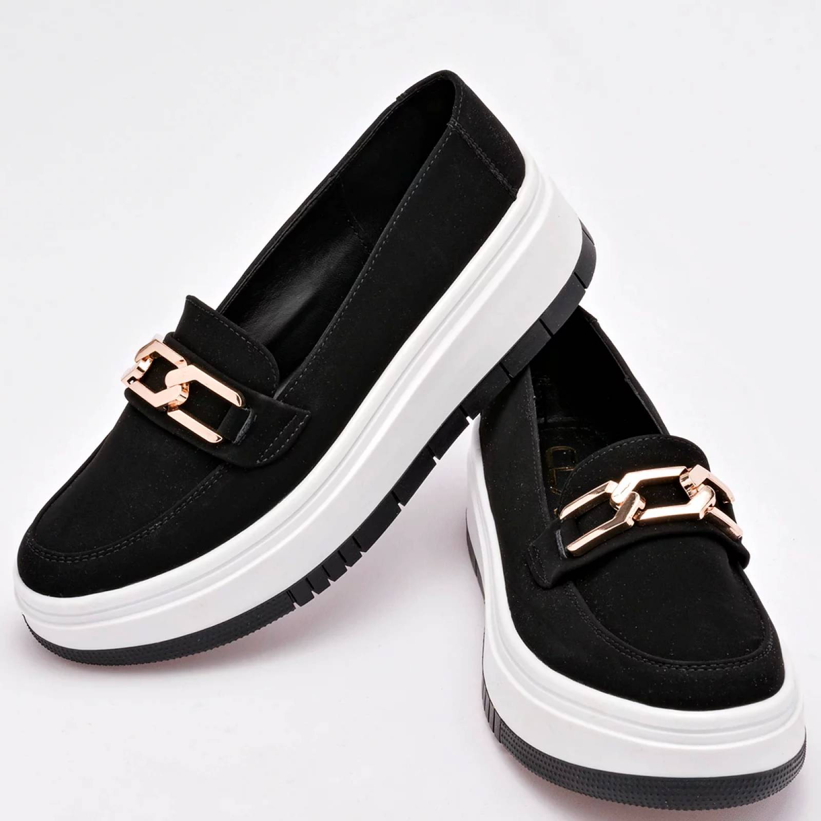 MOCASIN CASUAL Para Mujer Clasben HIDRA, Color Negro CE V7