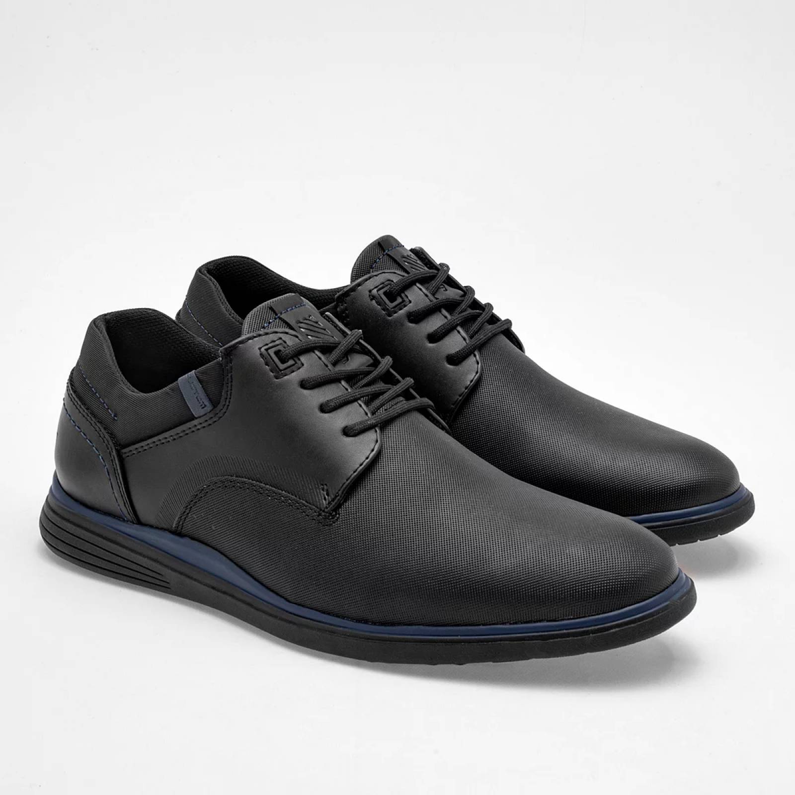 ZAPATO CASUAL Para Hombre Negro total 8201, Color Negro CF V7