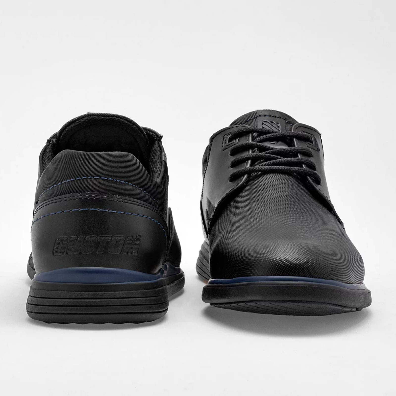 ZAPATO CASUAL Para Hombre Negro total 8201, Color Negro CF V7