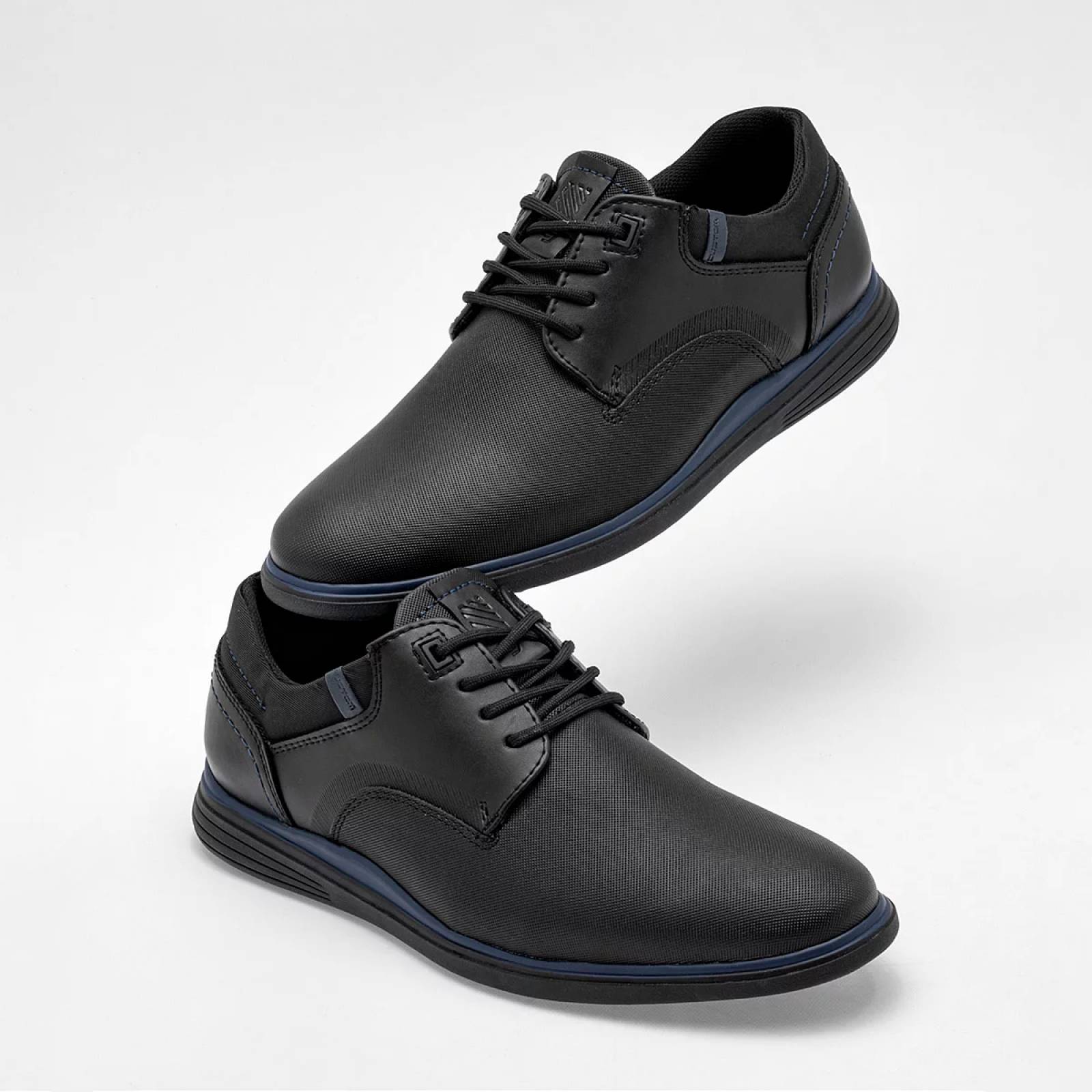 ZAPATO CASUAL Para Hombre Negro total 8201, Color Negro CF V7