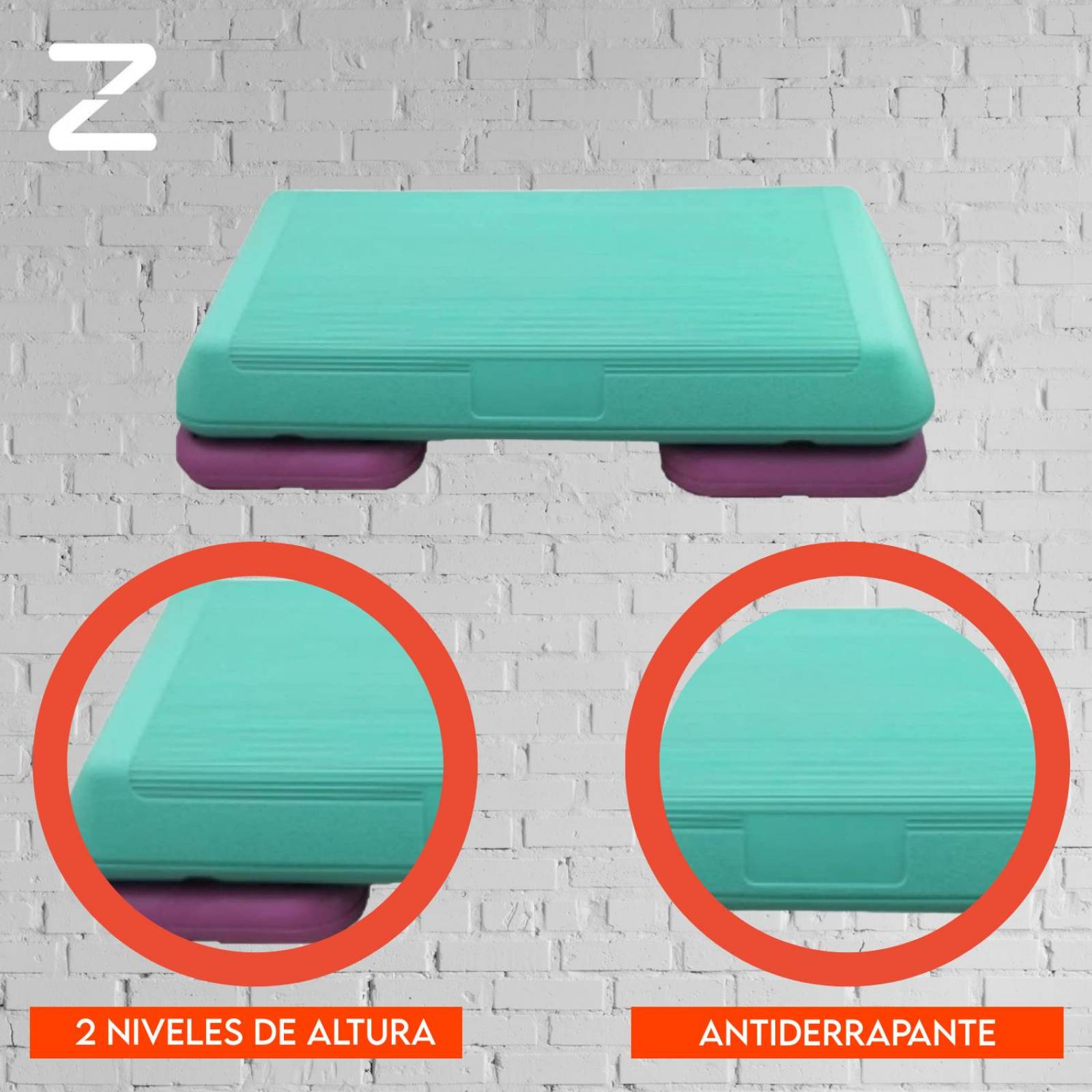 STEP BANCO AEROBICS FITNESS PARA EJERCICIO PRO GYM 2 NIVELES 