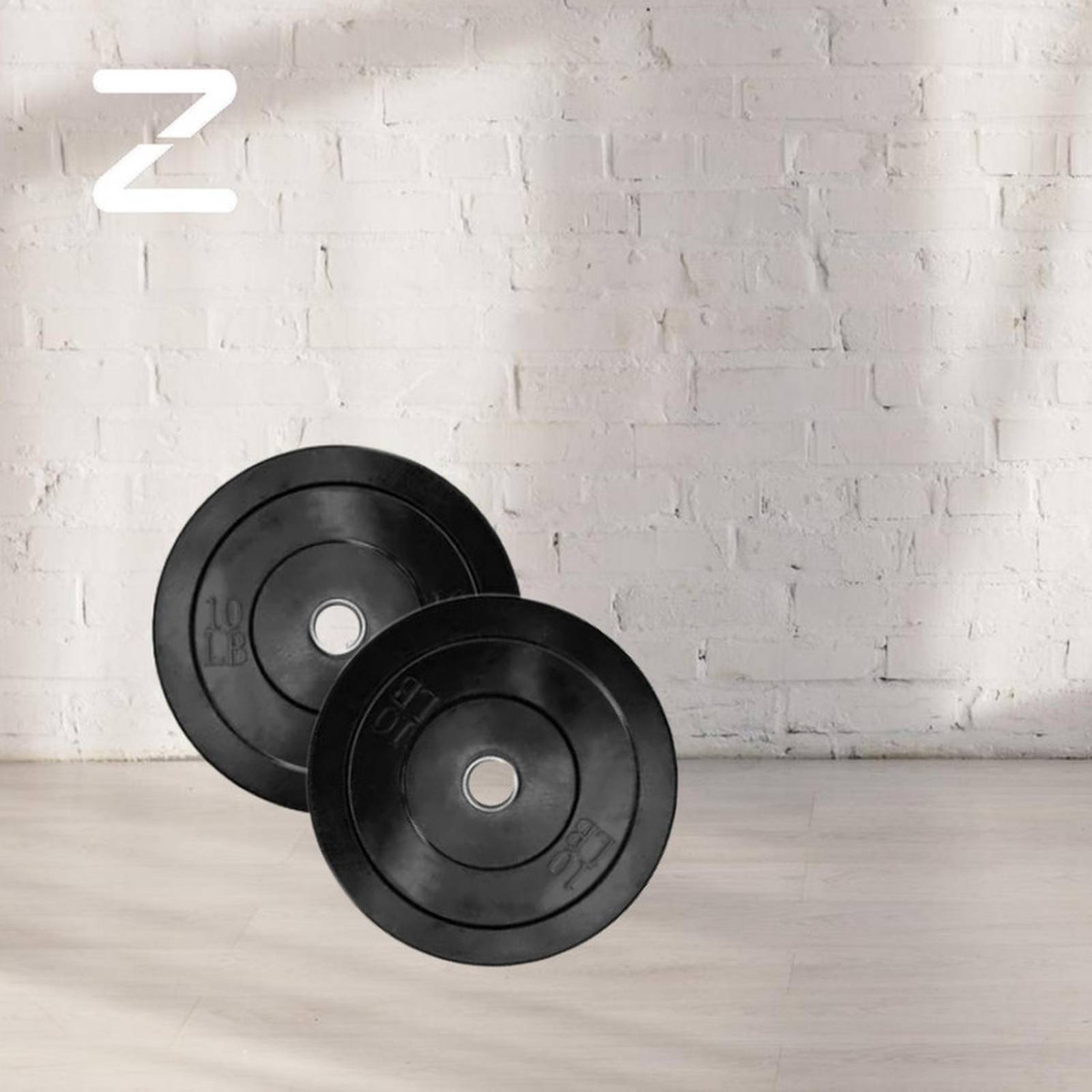 PAR de DISCOs BUMPER HI TEMP Pesas Gym de 10 lb Uso Rudo Pro 