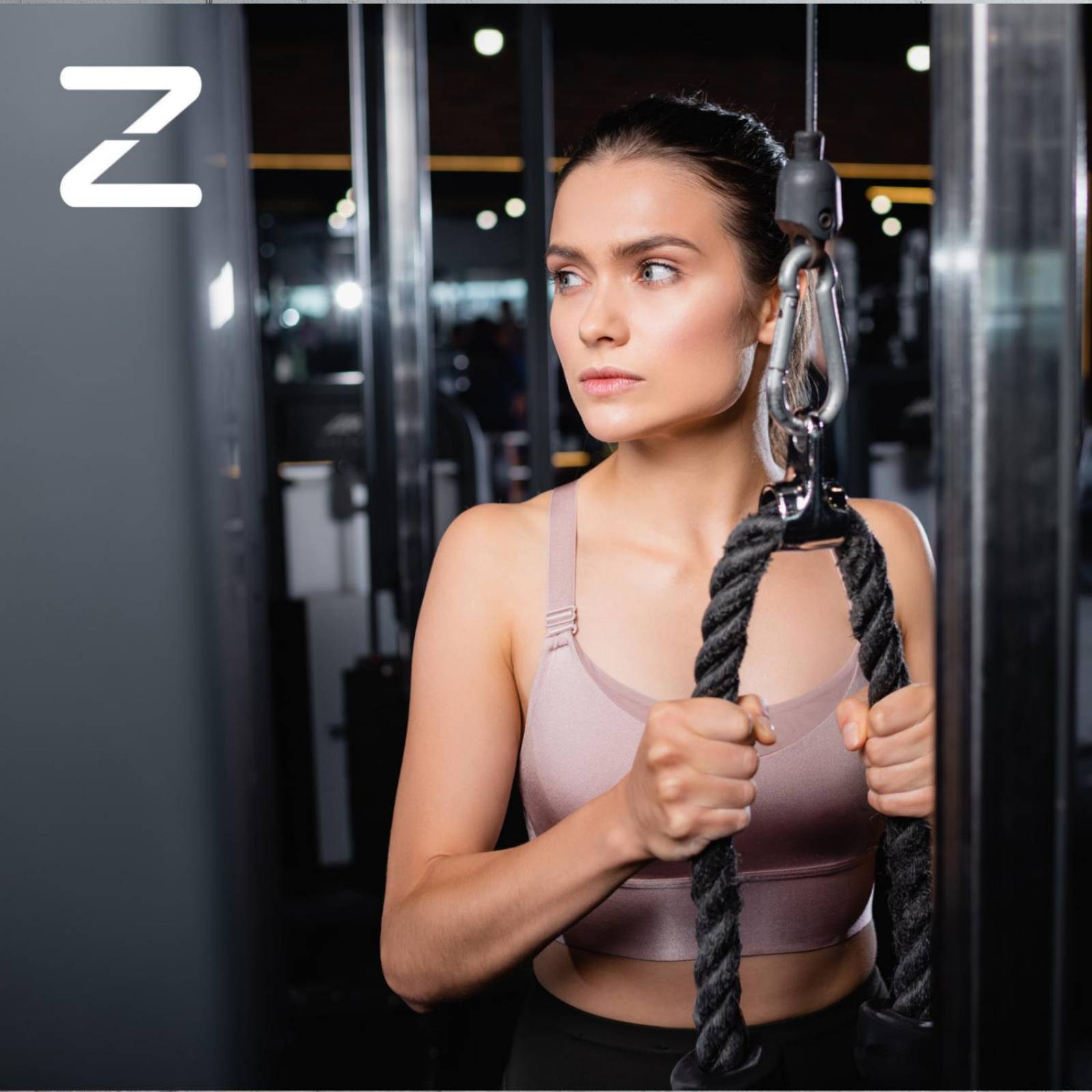 AGARRADERA MANERAL CUERDA TRICEPS ACCESORIOS DE APARATOS GYM 