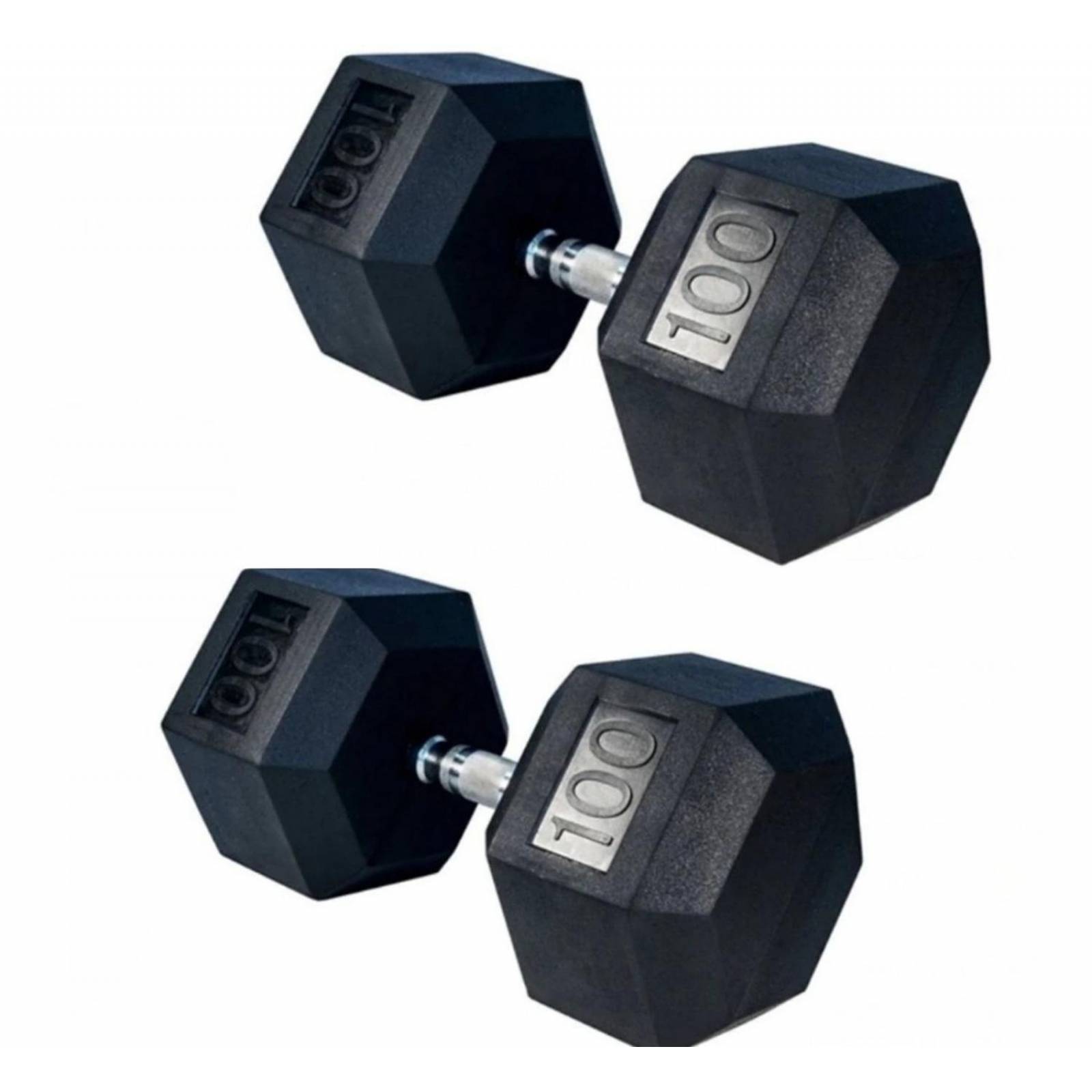 Mancuernas Para Ejercicio Par De Pesas Hexagonales Gym 100lb 