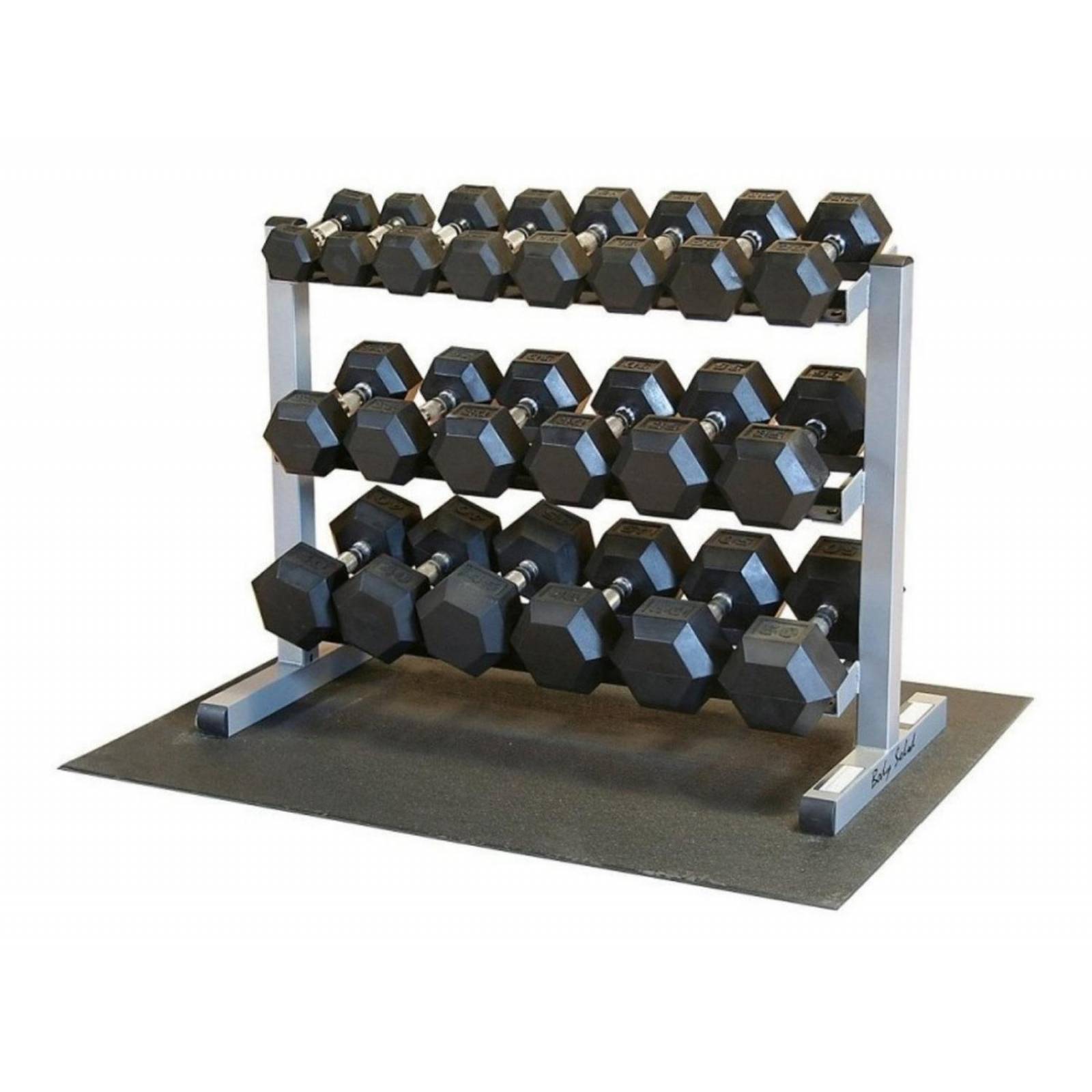 Rack Con 10 Pares De Mancuernas Gym 5 A 50lb Pesas Gimnasio 
