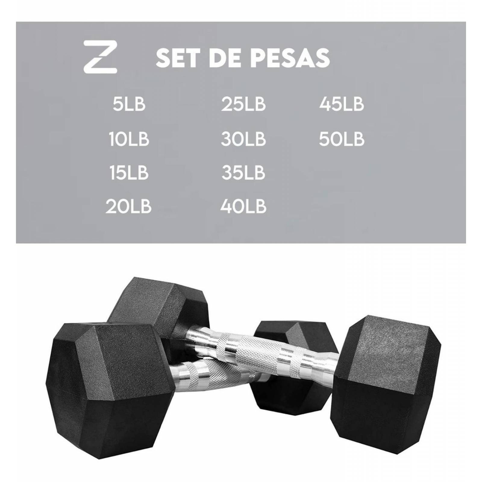 Rack Con 10 Pares De Mancuernas Gym 5 A 50lb Pesas Gimnasio 